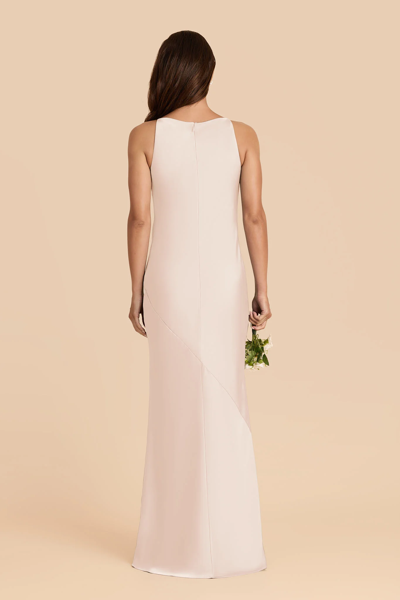 Destiny Matte Satin Dress - Champagne - Image 4