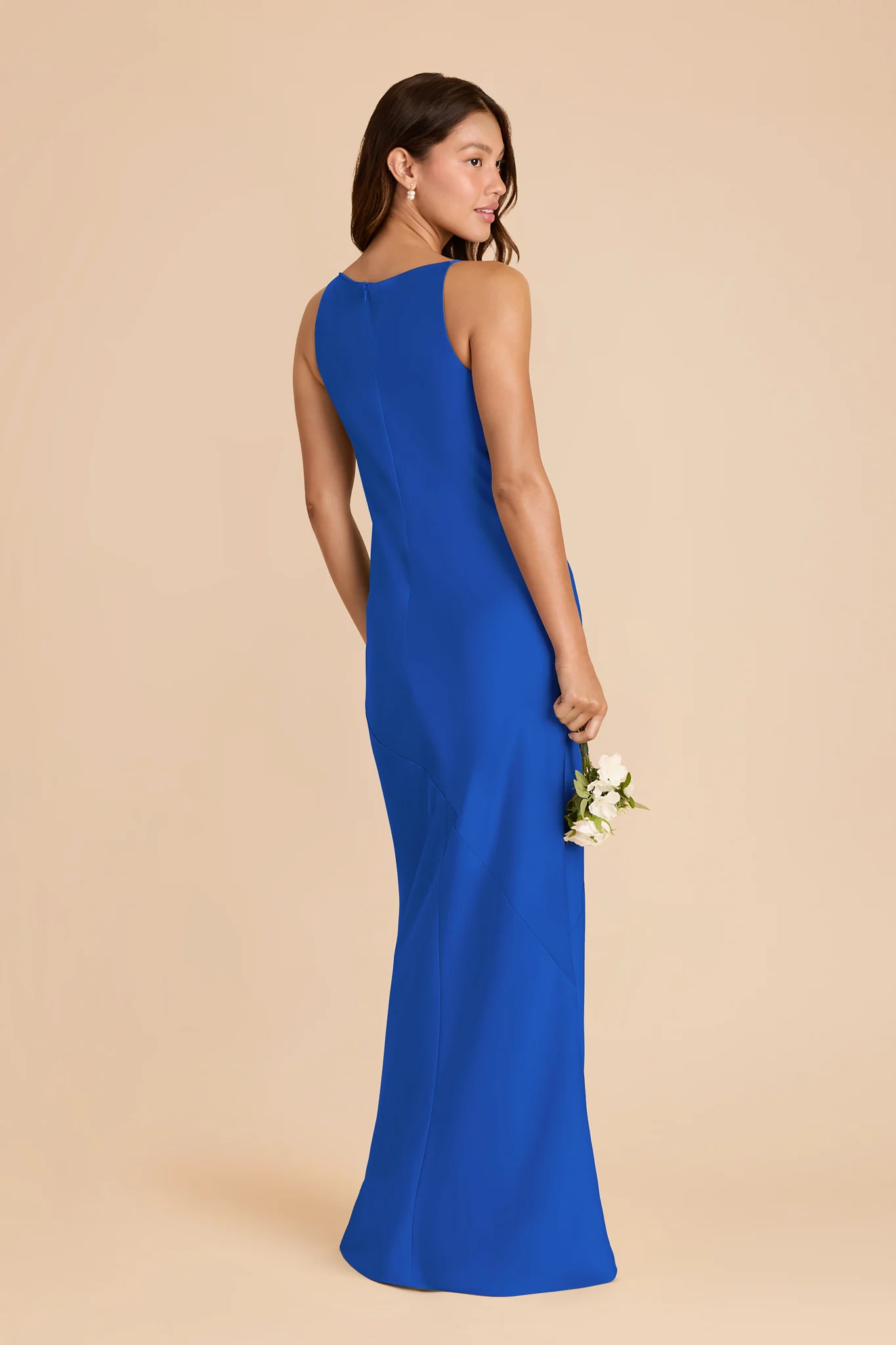 Destiny Matte Satin Dress - Cobalt Blue - Image 3