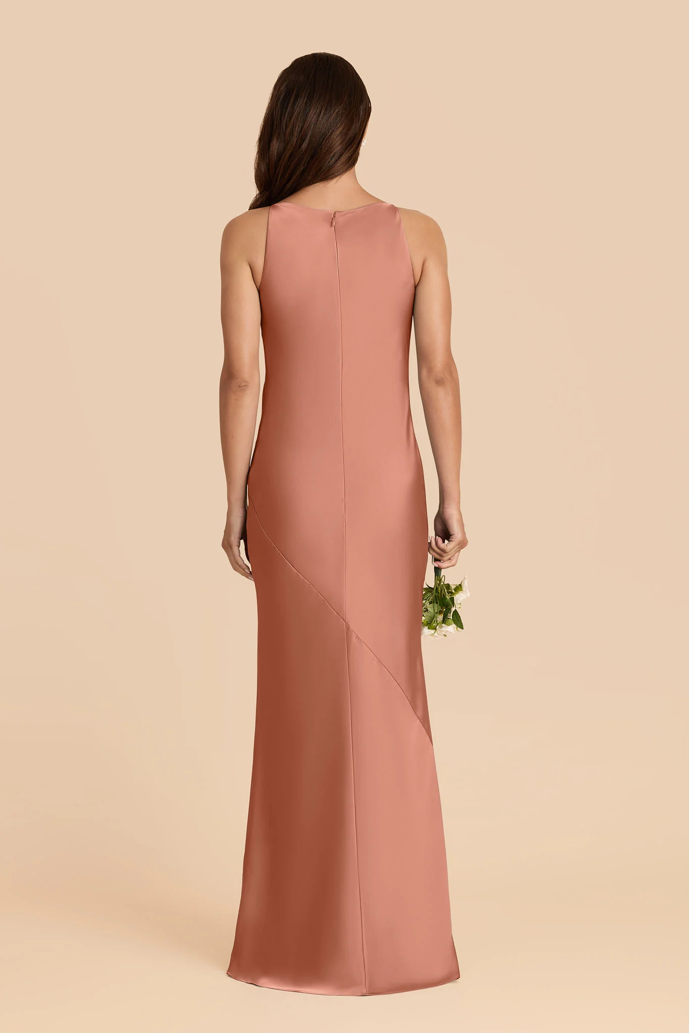 Destiny Matte Satin Dress - Desert Rose - Image 4