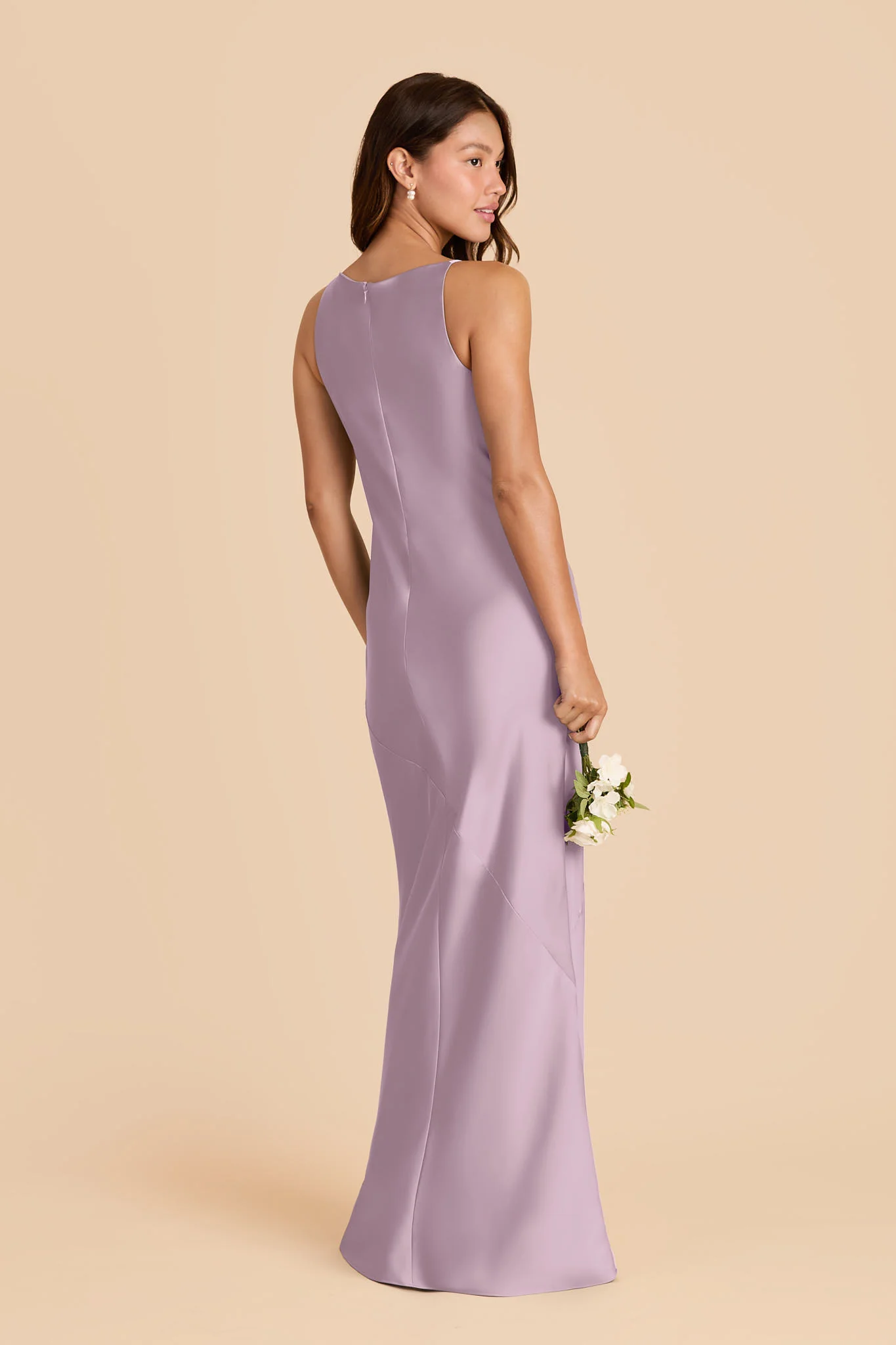 Destiny Matte Satin Dress - Lavender - Image 3