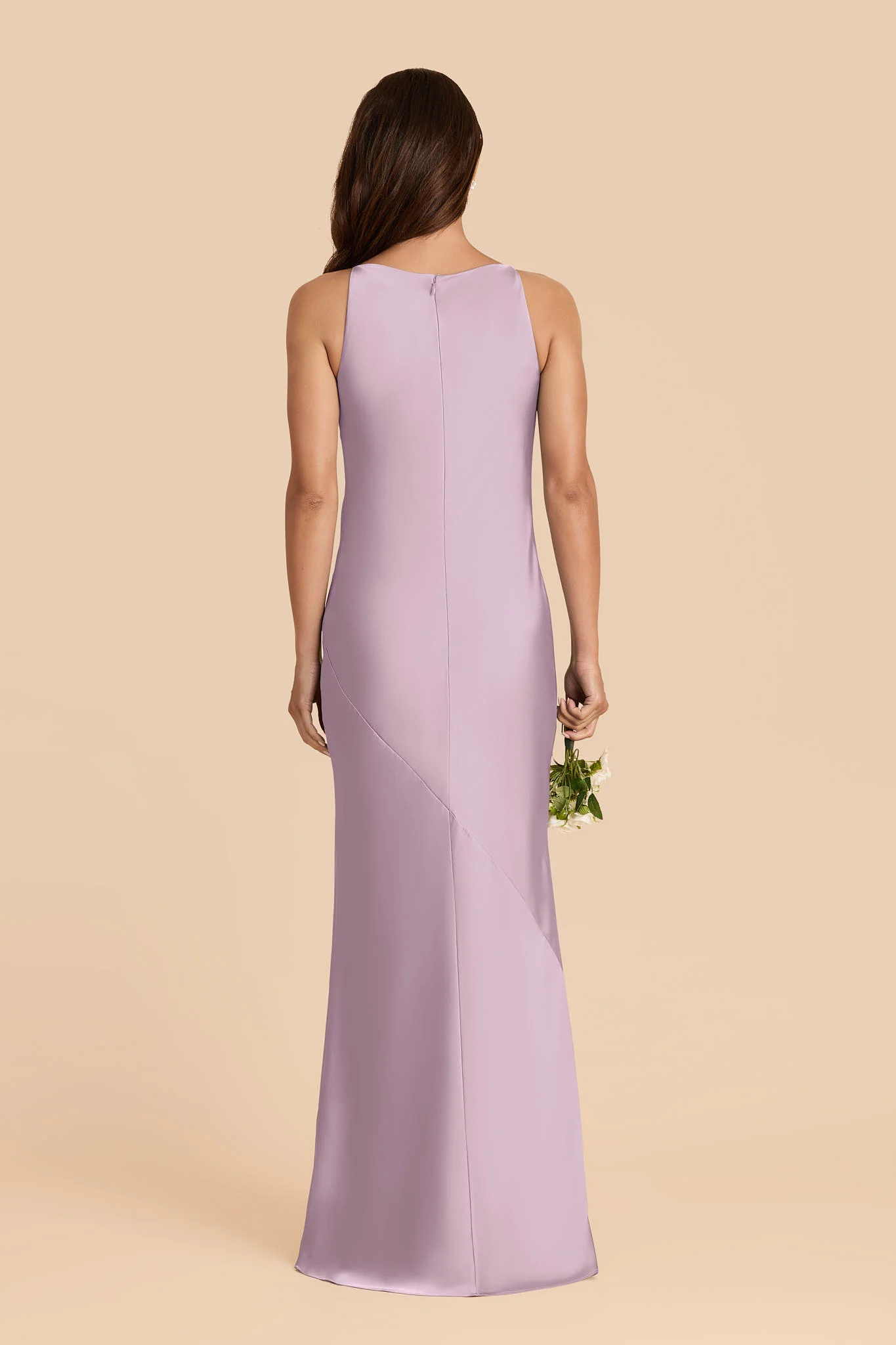 Destiny Matte Satin Dress - Lavender - Image 4