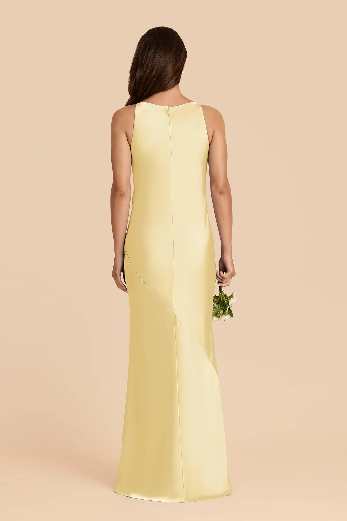 Destiny Matte Satin Dress - Lemon Sorbet - Image 4