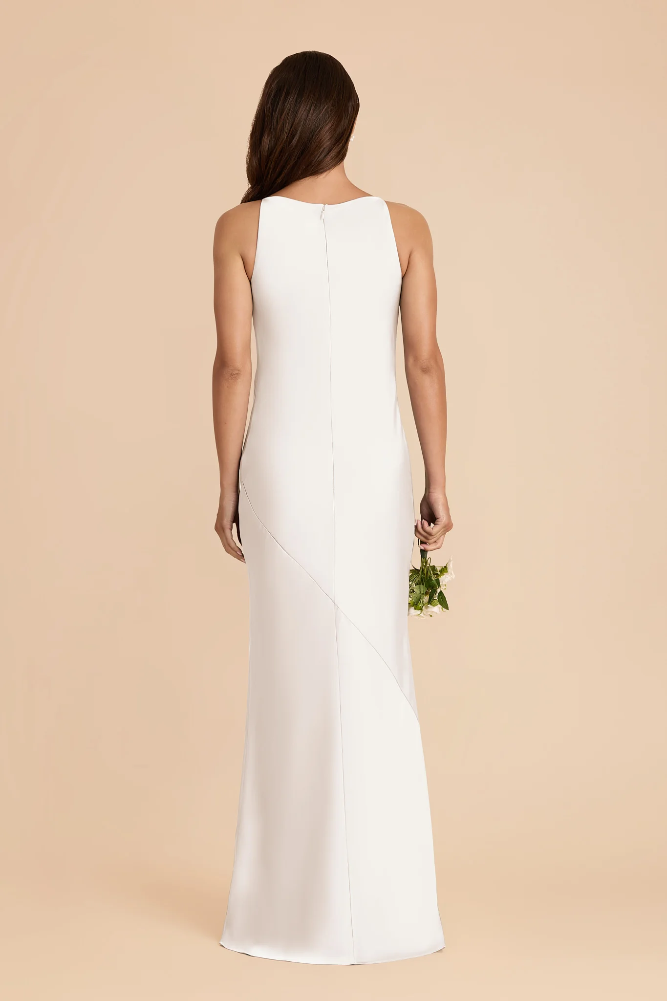 Destiny Matte Satin Dress - White - Image 4