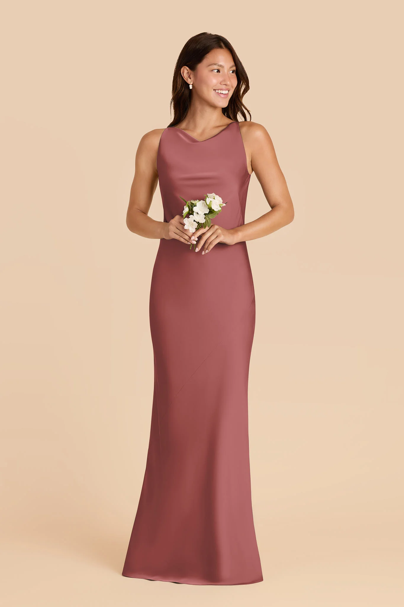Destiny Matte Satin Dress - Wild Rose - Image 2