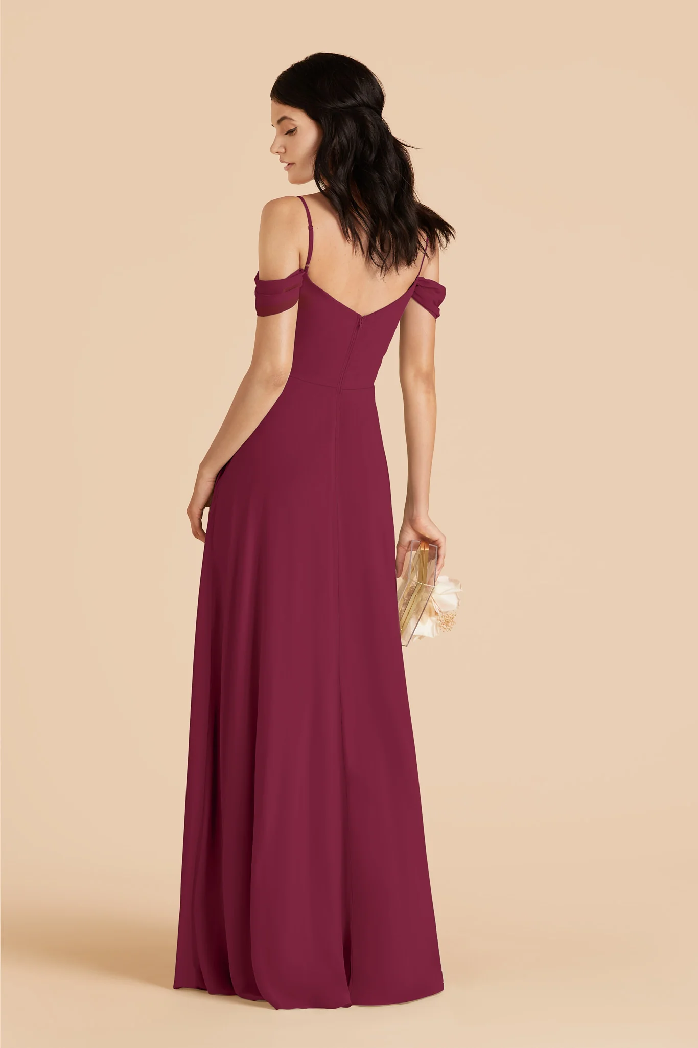 Devin Chiffon Dress - Berry - Image 3