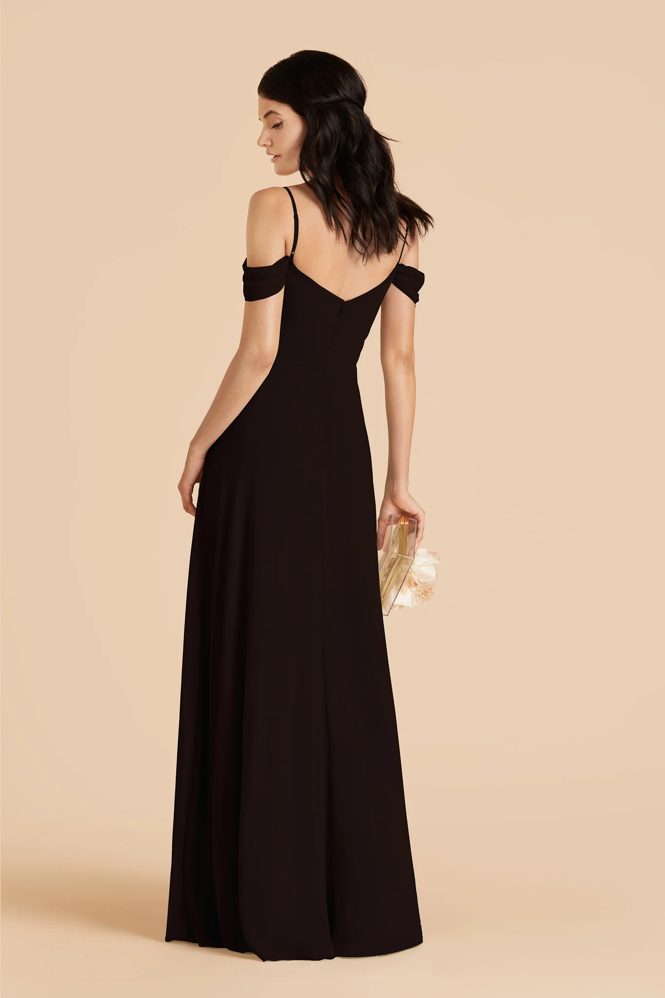 Devin Chiffon Dress - Black - Image 2
