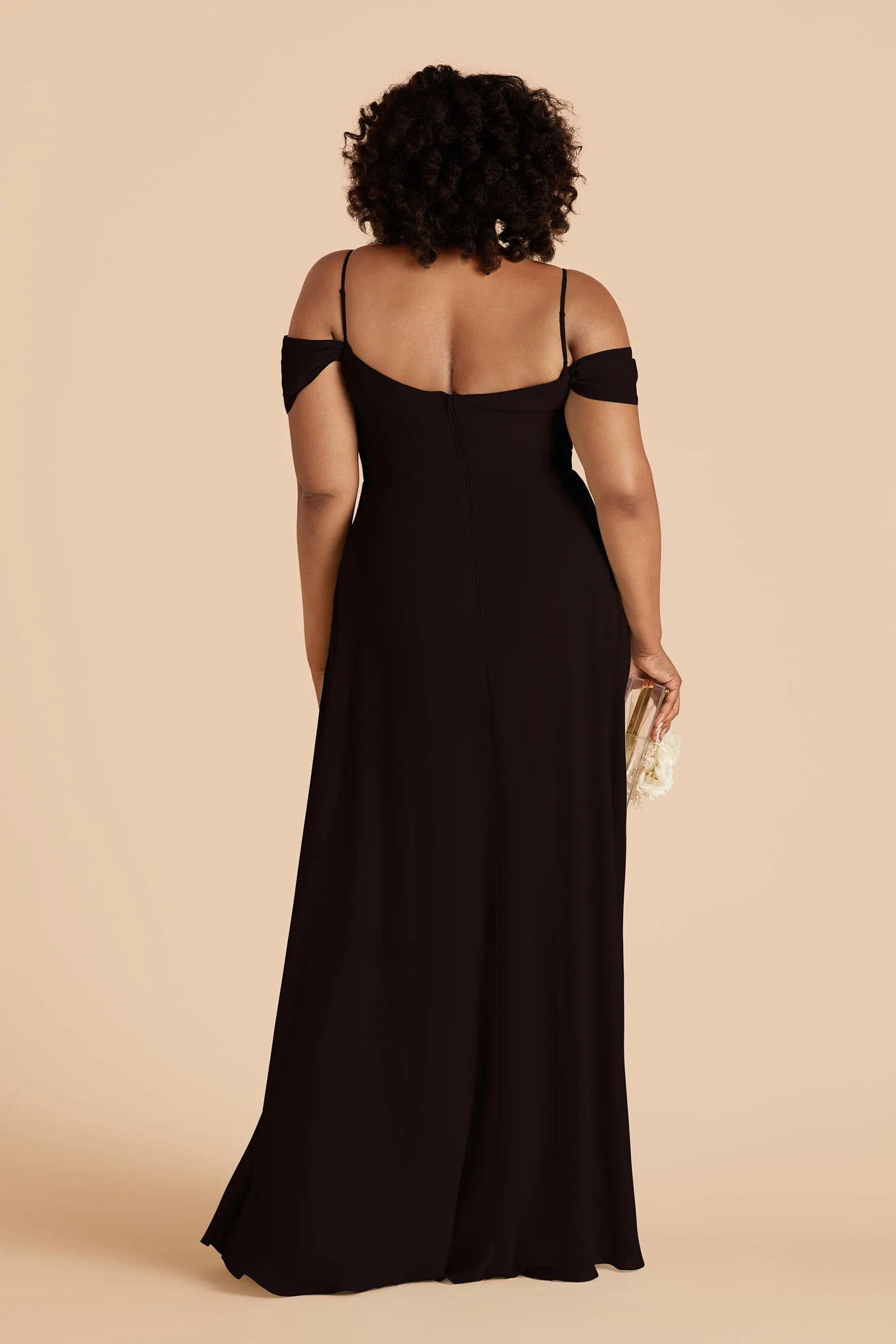 Devin Chiffon Dress - Black - Image 4