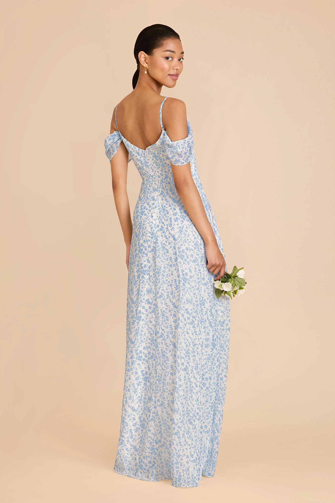 Devin Chiffon Dress - Blue Dreamy Ditsy - Image 4