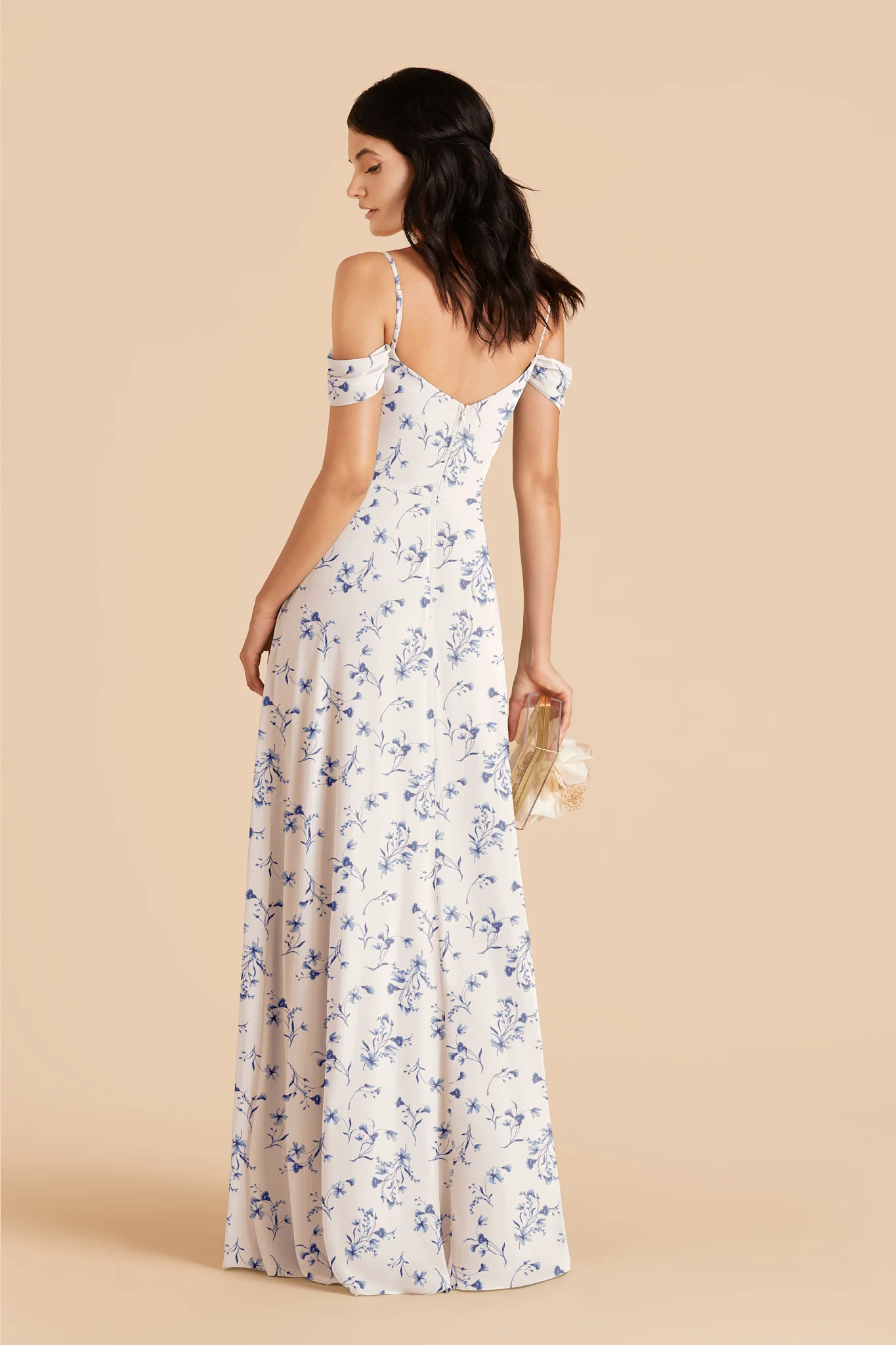 Devin Chiffon Dress - Blue Le Fleur - Image 2