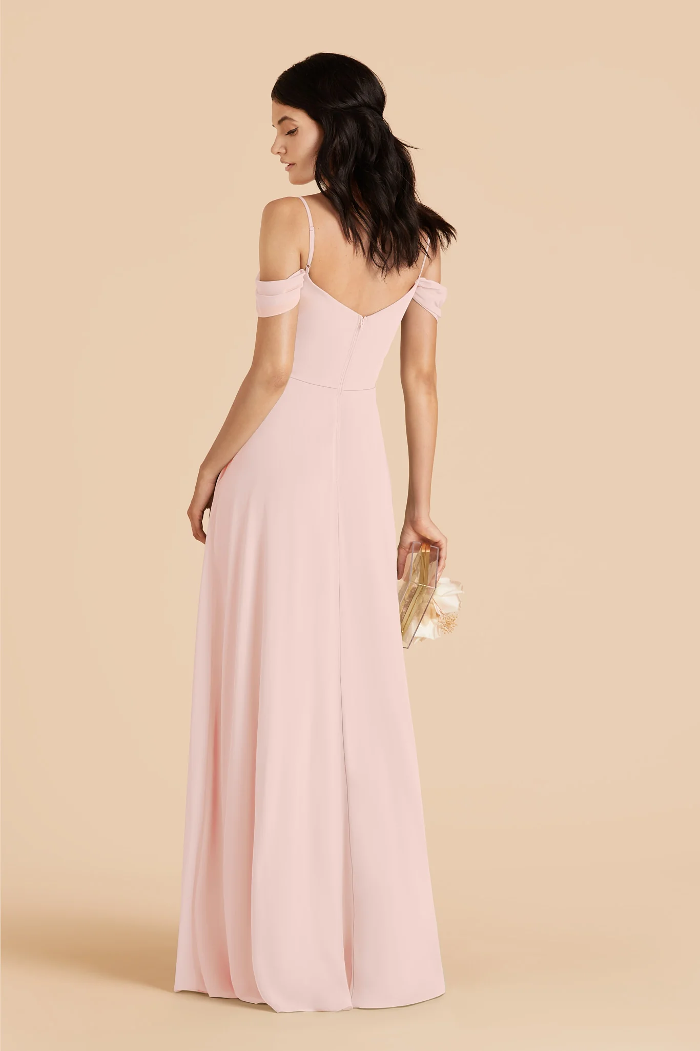 Devin Chiffon Dress - Blush Pink - Image 3