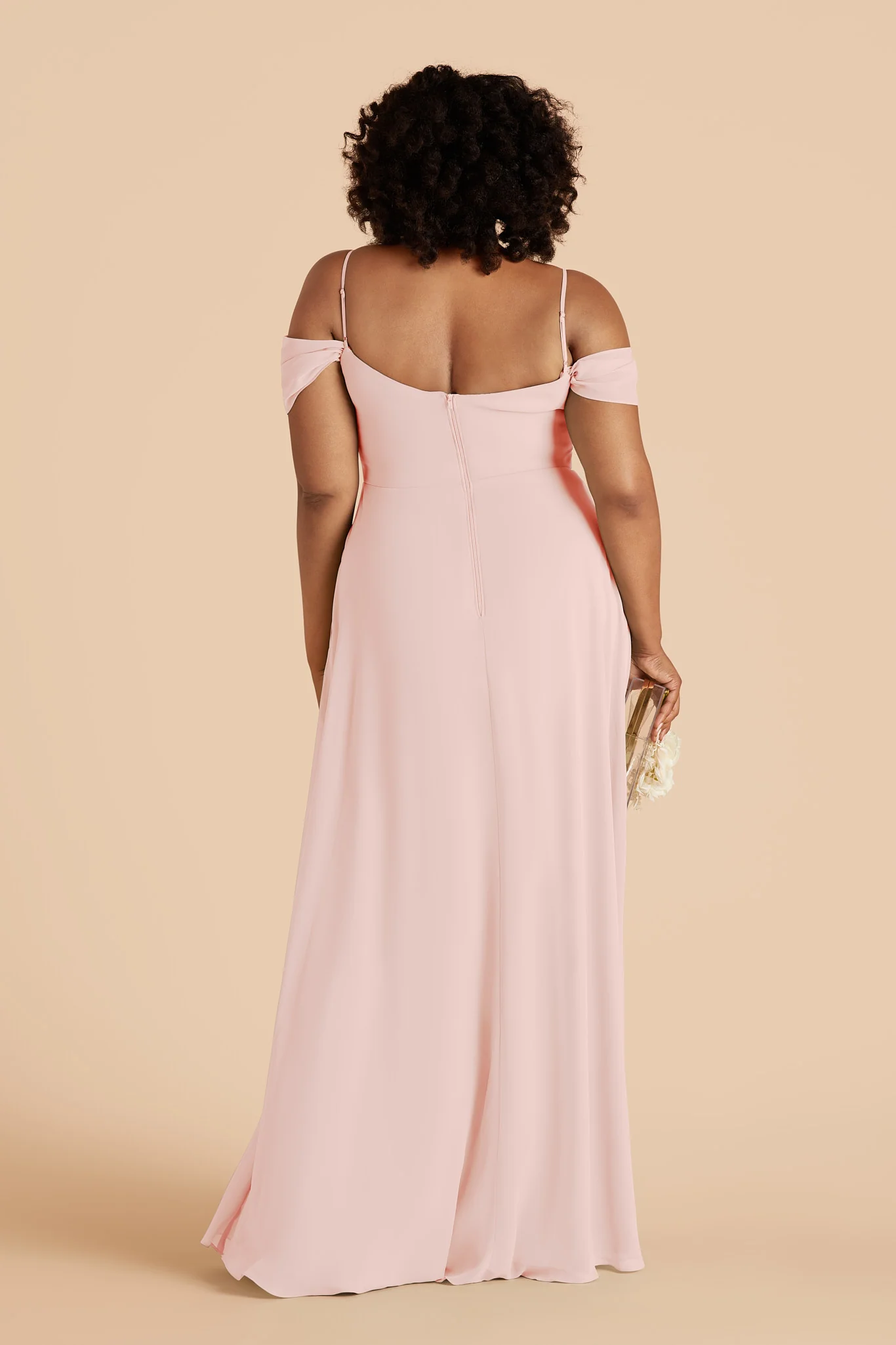 Devin Chiffon Dress - Blush Pink - Image 4