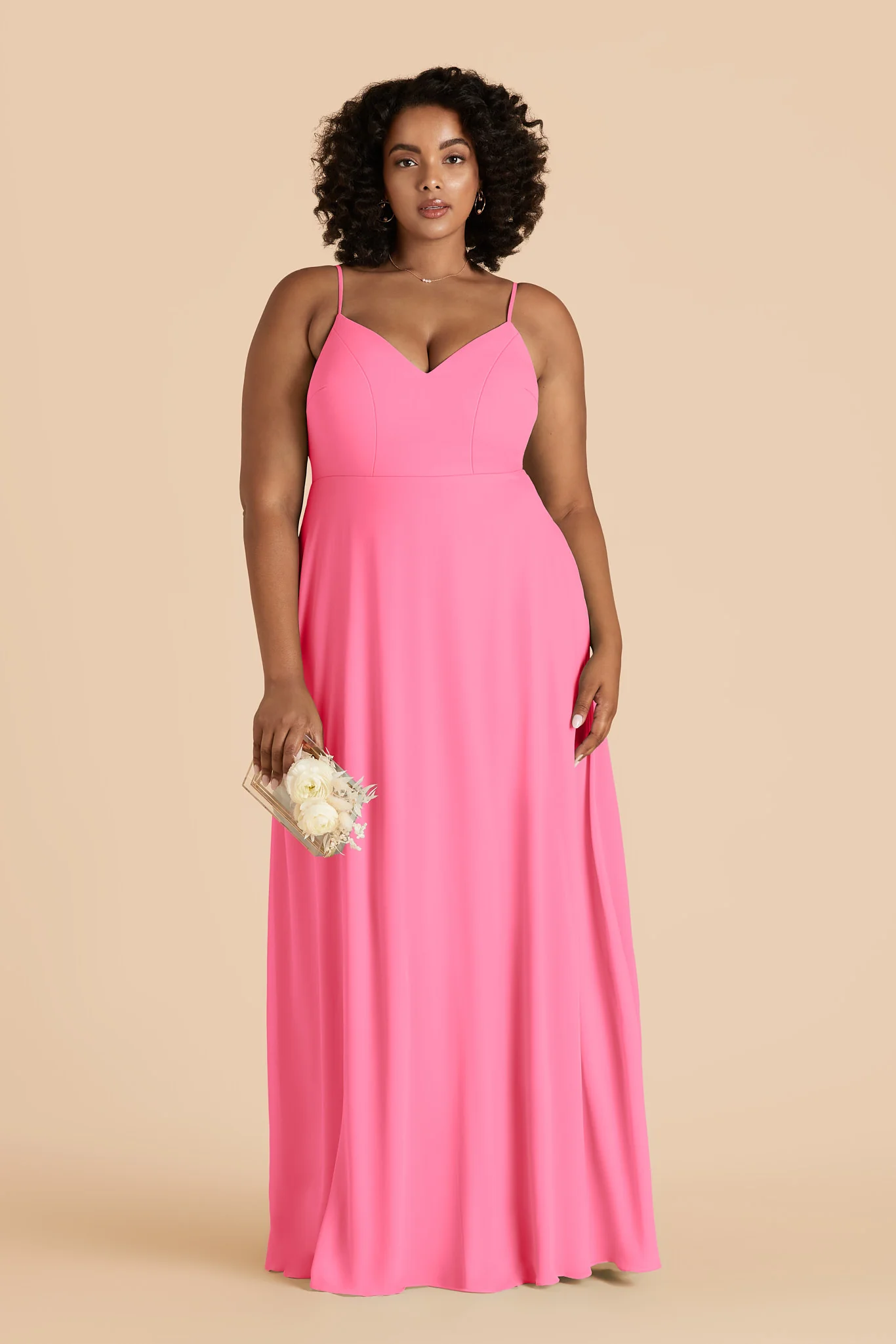 Devin Chiffon Dress - Bon Bon Pink - Image 2