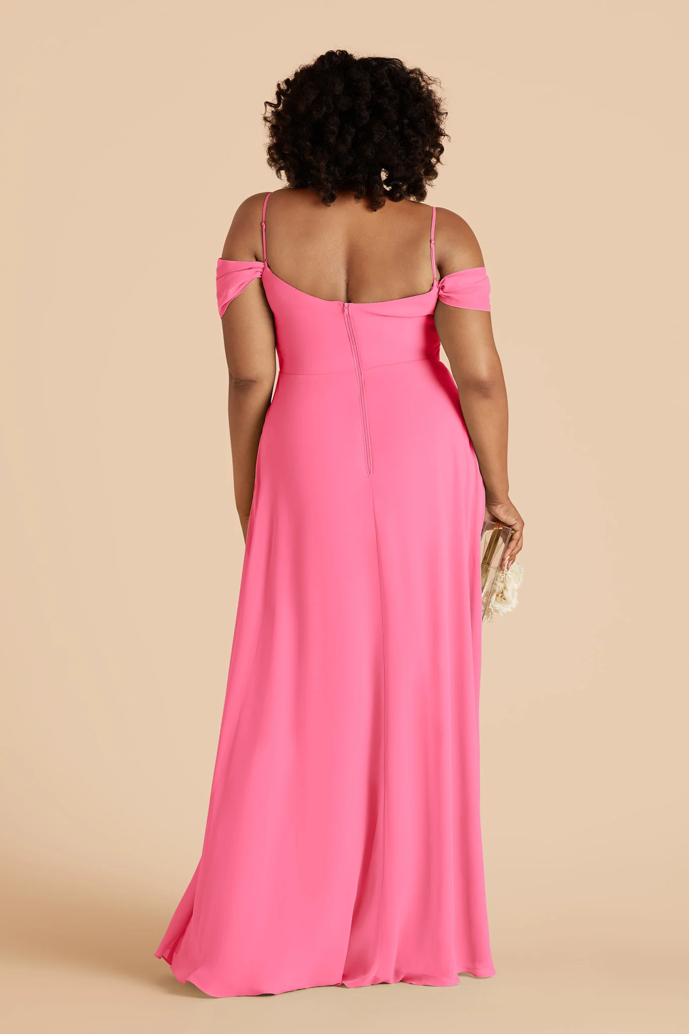 Devin Chiffon Dress - Bon Bon Pink - Image 4