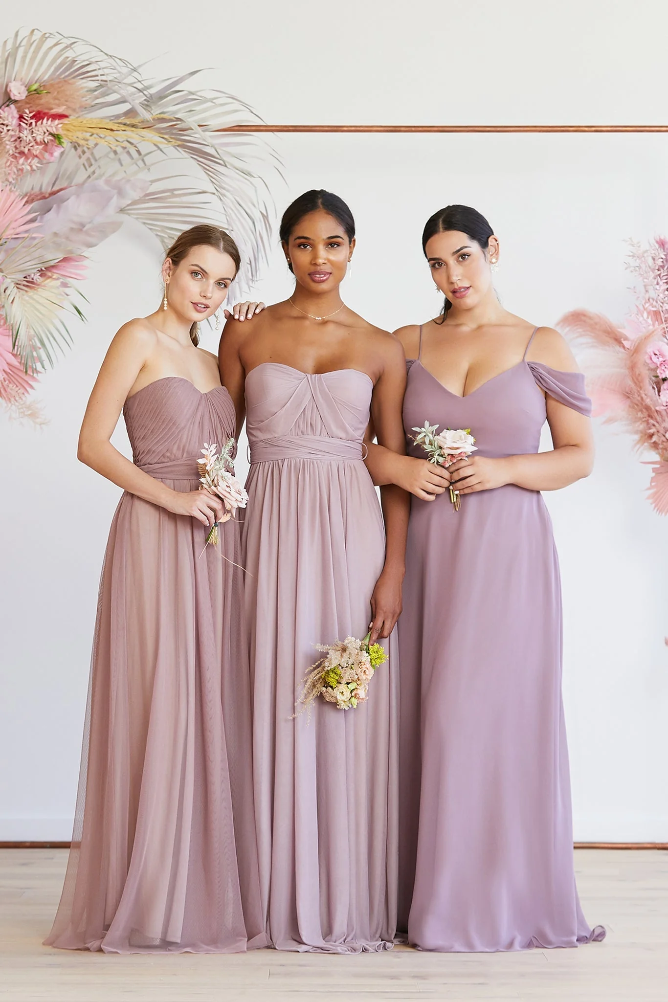 Devin Chiffon Dress - Dark Mauve - Image 3