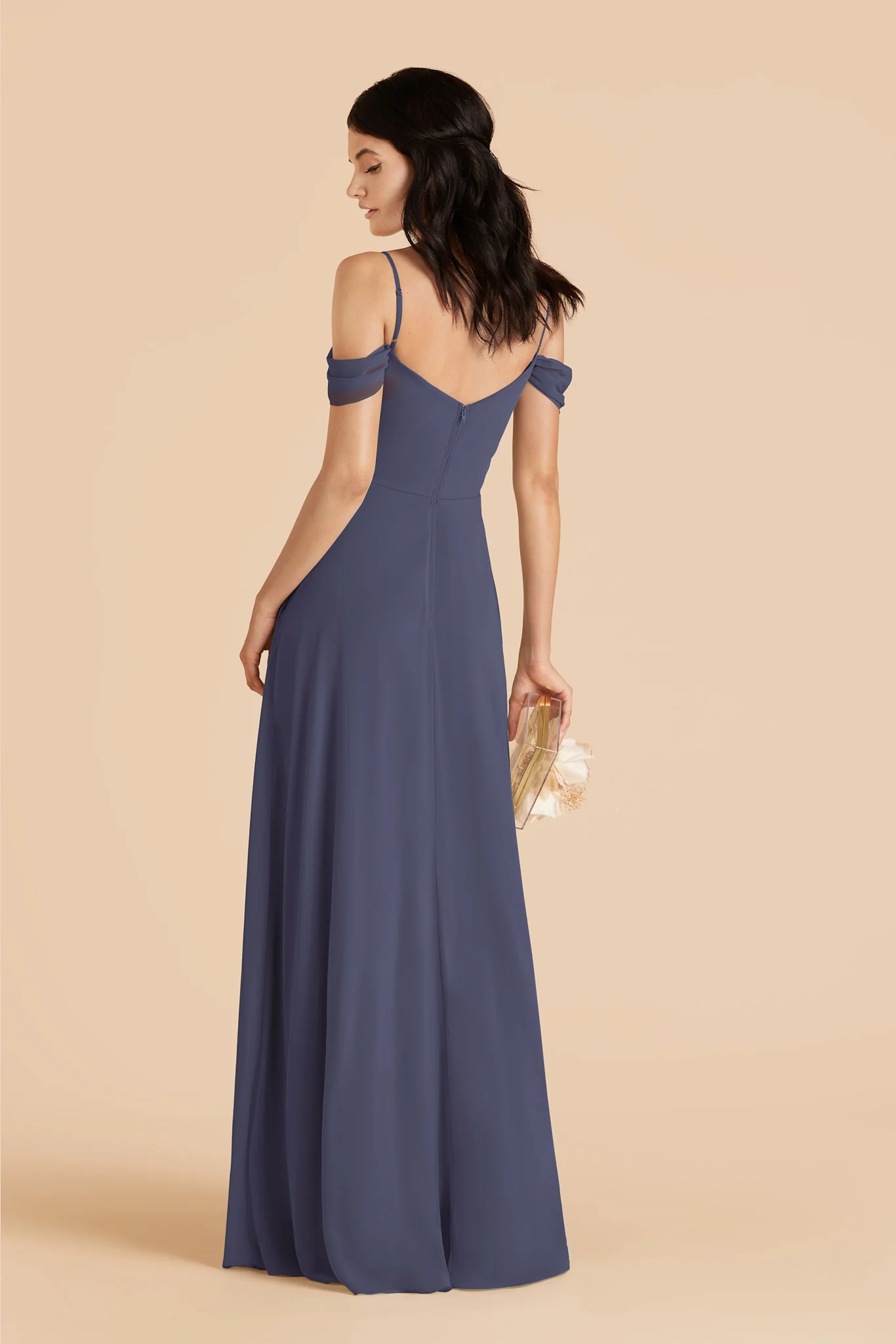 Devin Chiffon Dress - Dusk Blue - Image 3