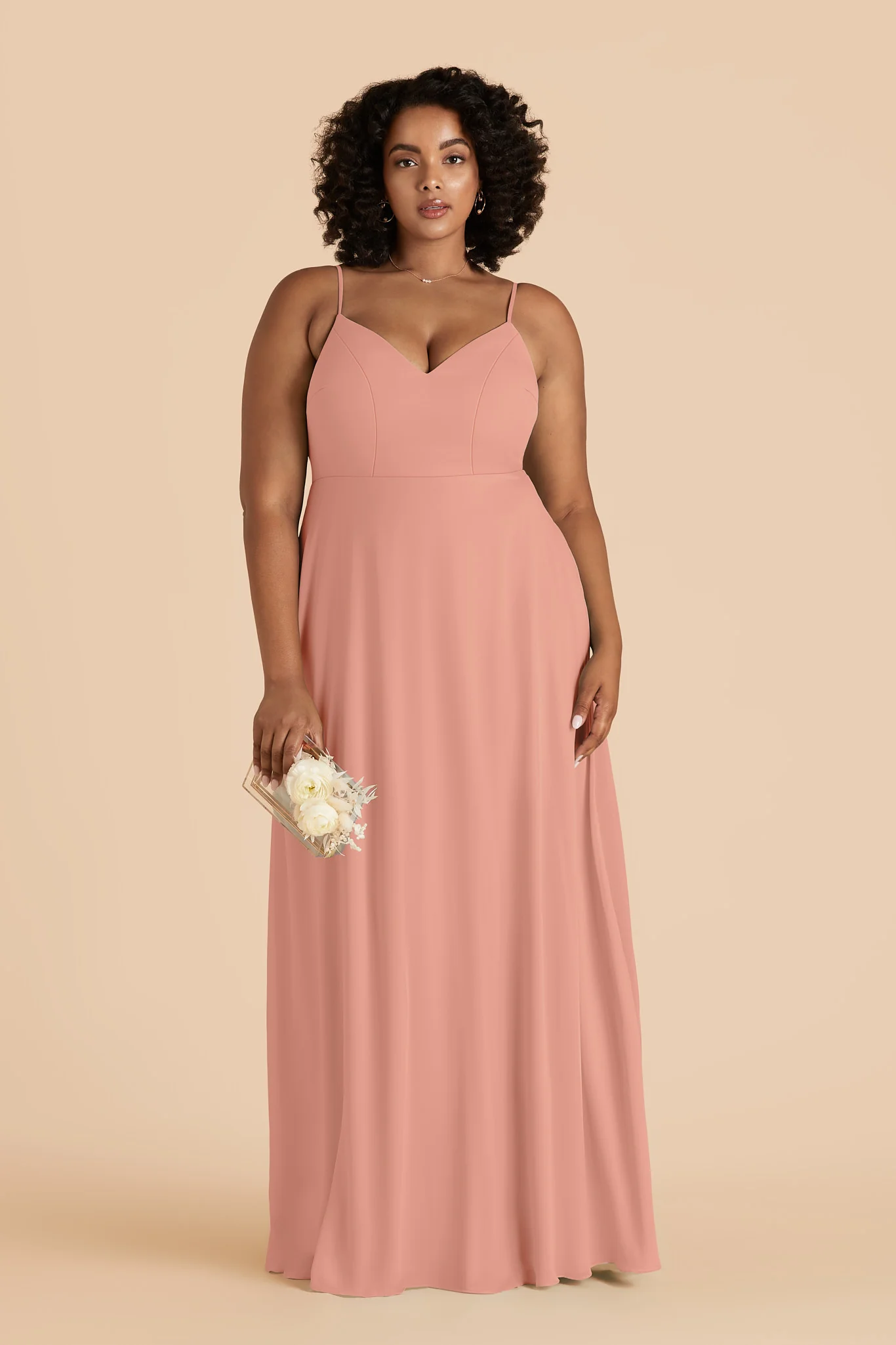 Devin Chiffon Dress - Dusty Rose - Image 2