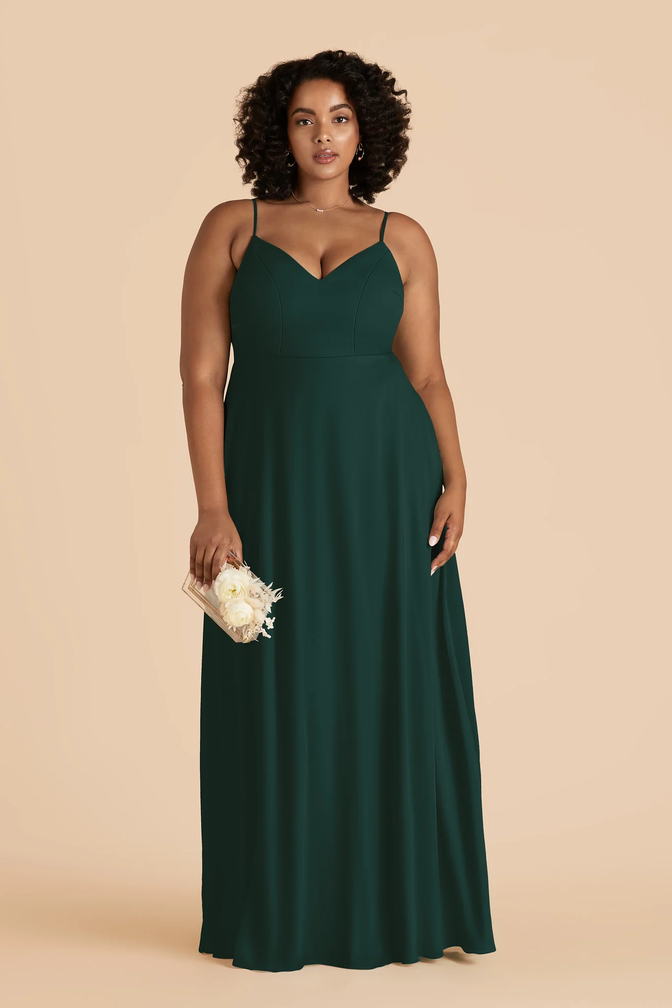 Devin Chiffon Dress - Emerald - Image 2