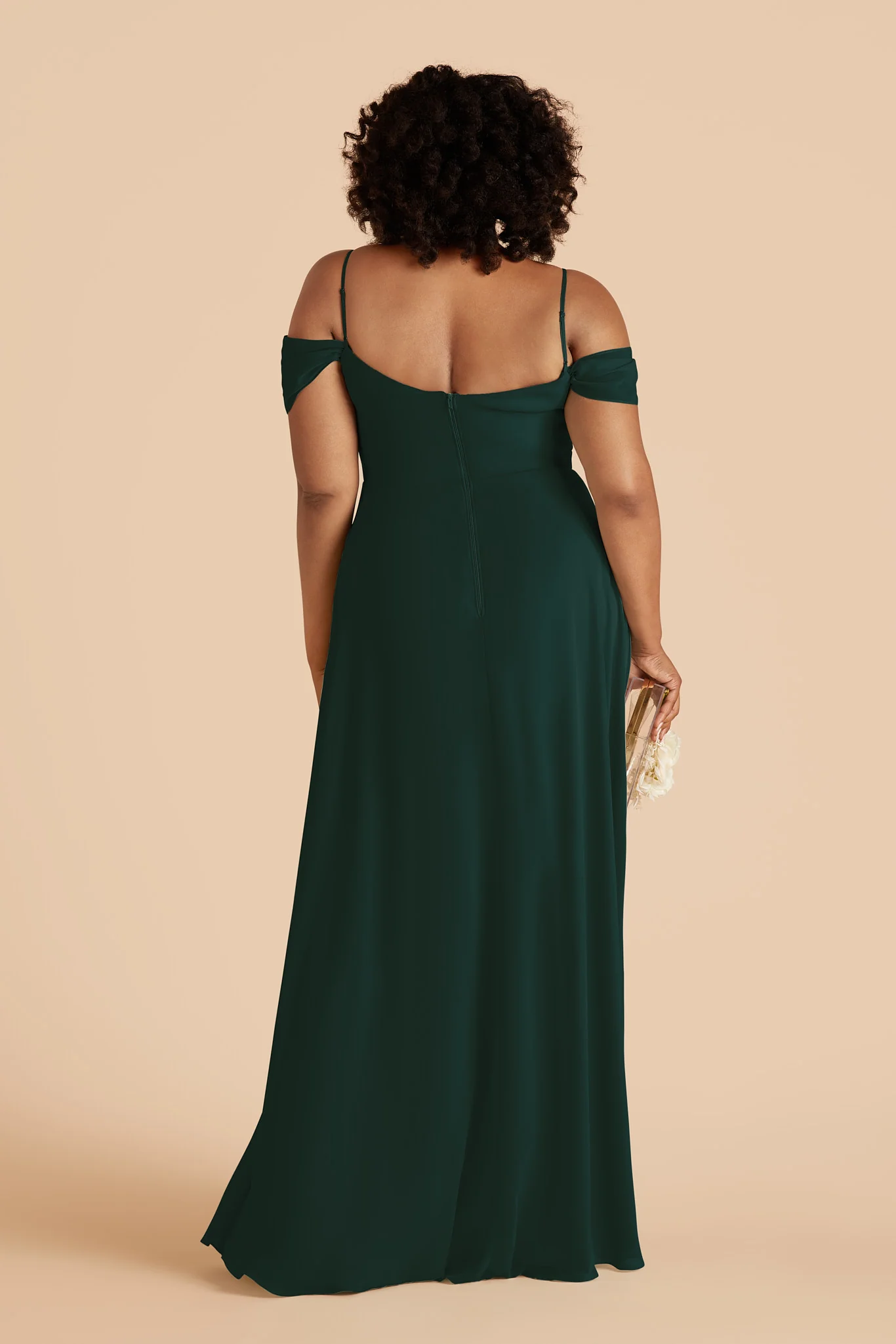 Devin Chiffon Dress - Emerald - Image 4