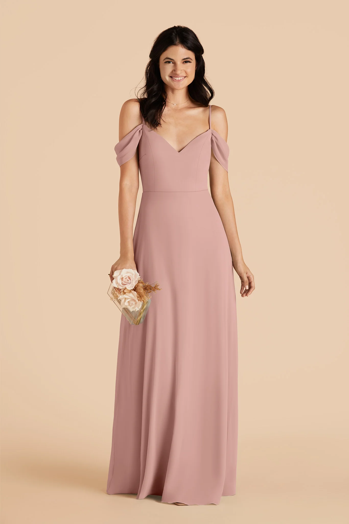 Devin Chiffon Dress - English Rose