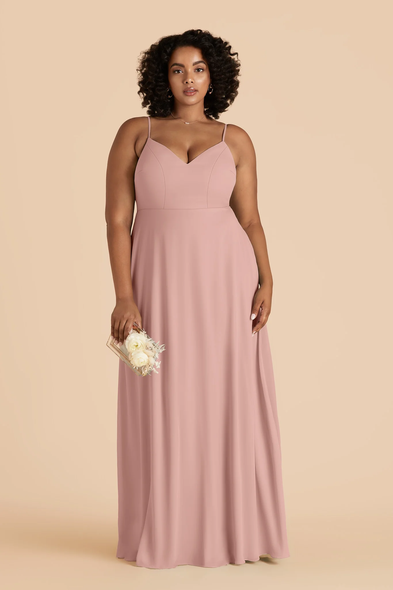 Devin Chiffon Dress - English Rose - Image 2