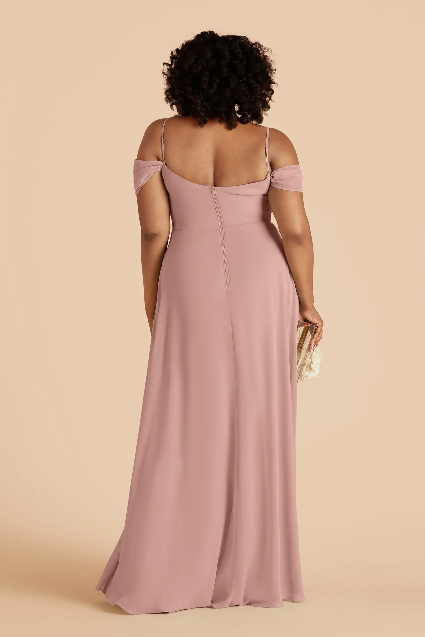Devin Chiffon Dress - English Rose - Image 4