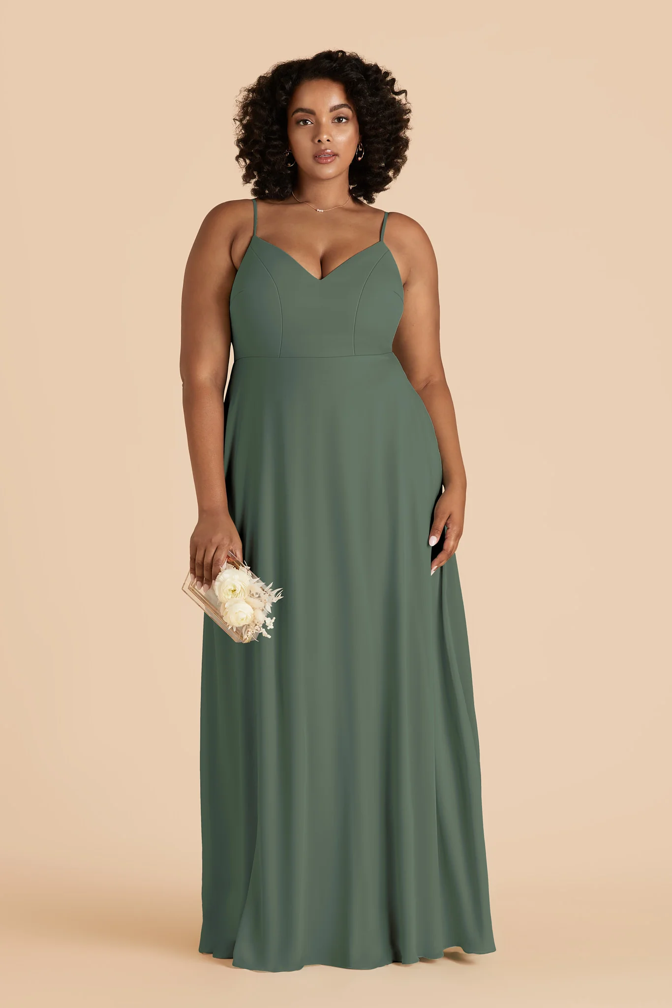 Devin Chiffon Dress - Eucalyptus - Image 2