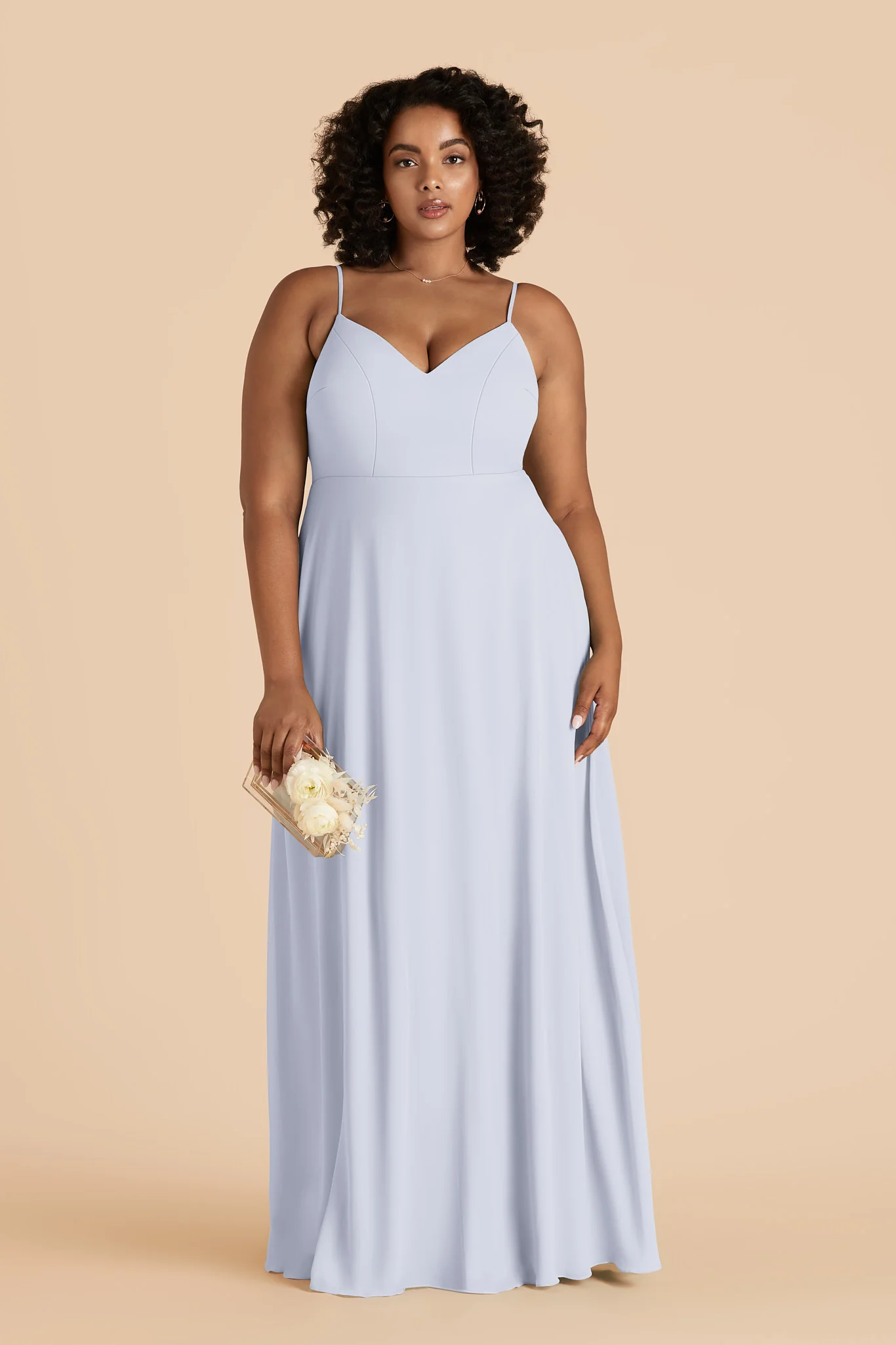 Devin Chiffon Dress - Ice Blue - Image 2