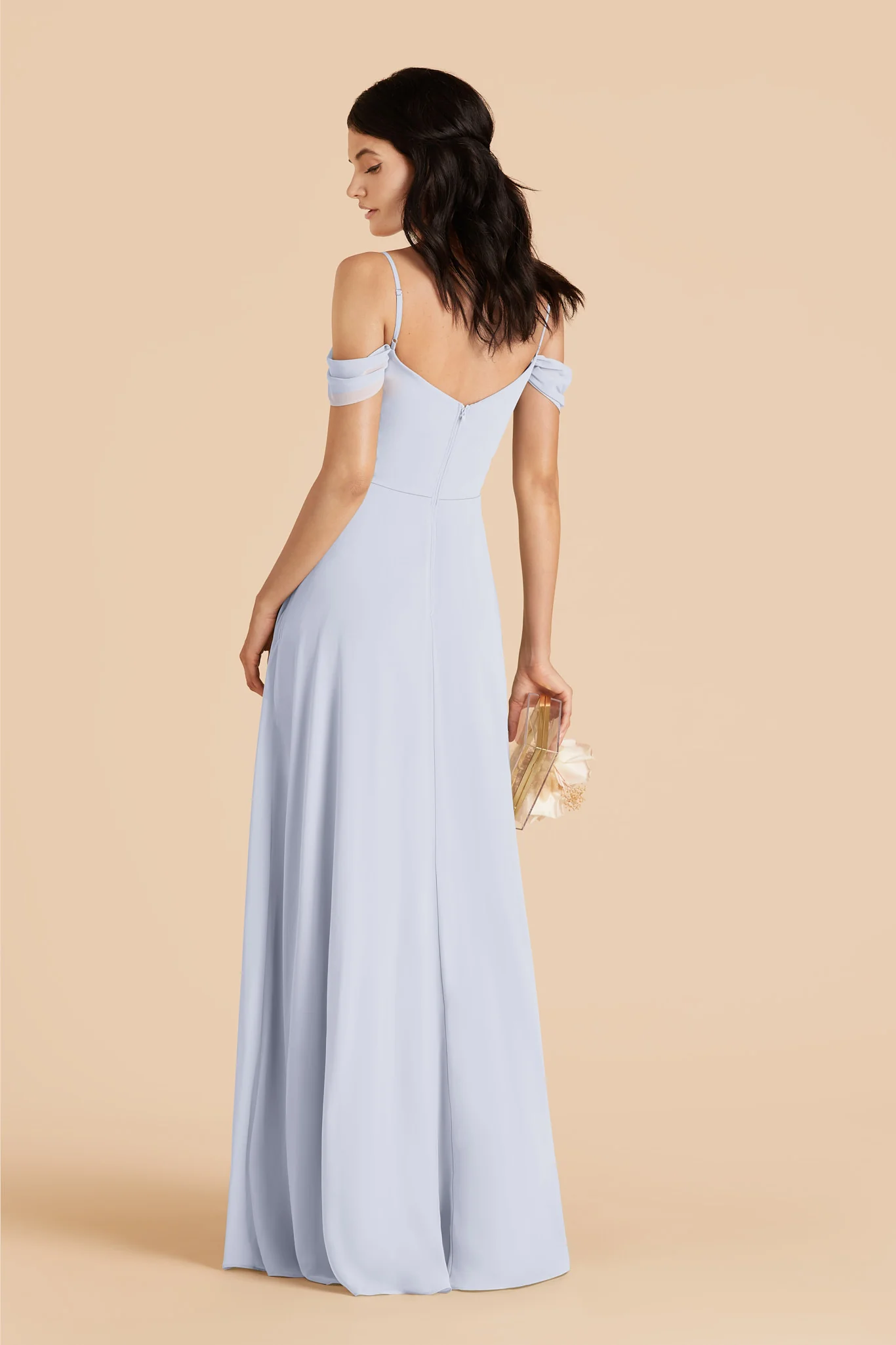 Devin Chiffon Dress - Ice Blue - Image 3