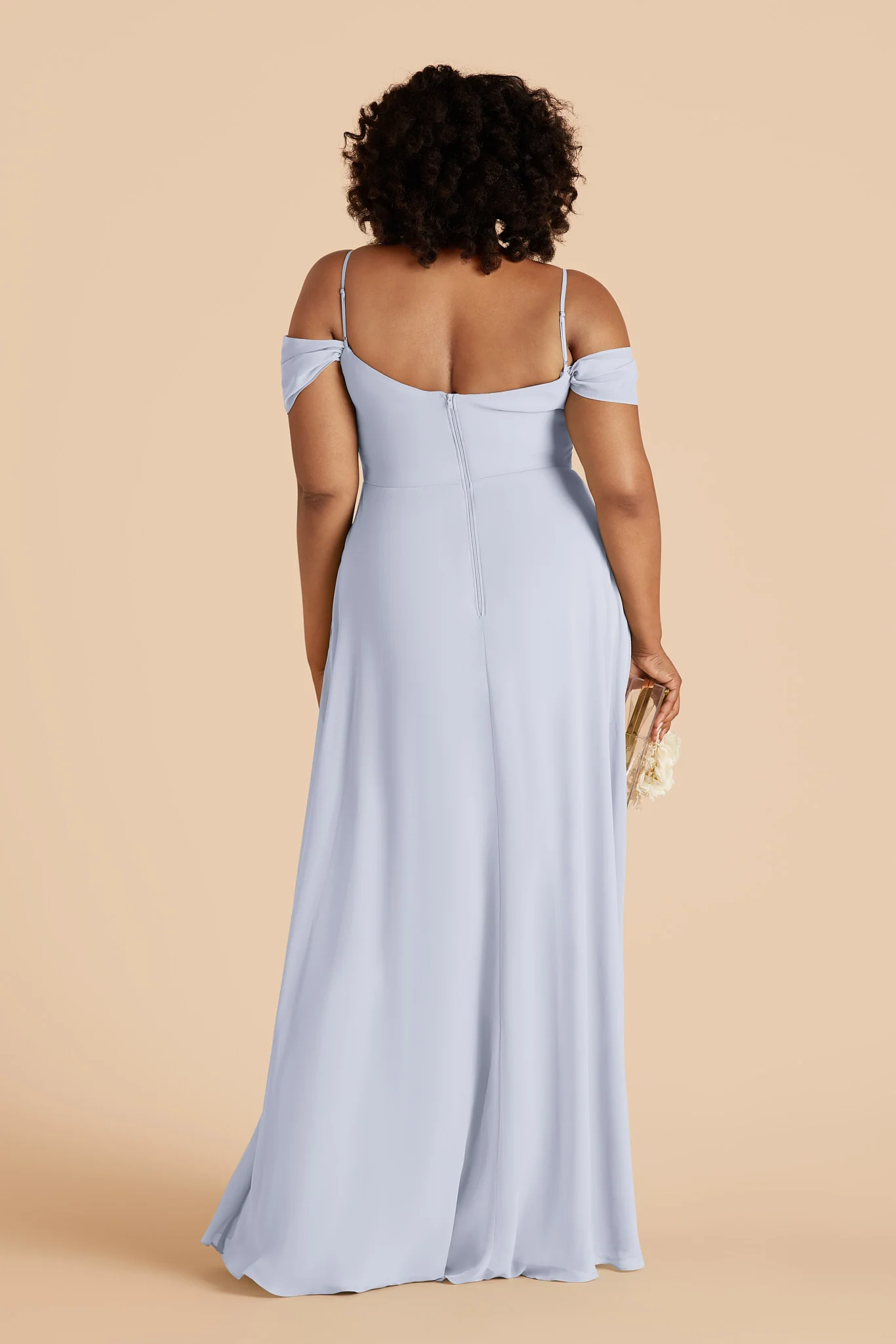 Devin Chiffon Dress - Ice Blue - Image 4