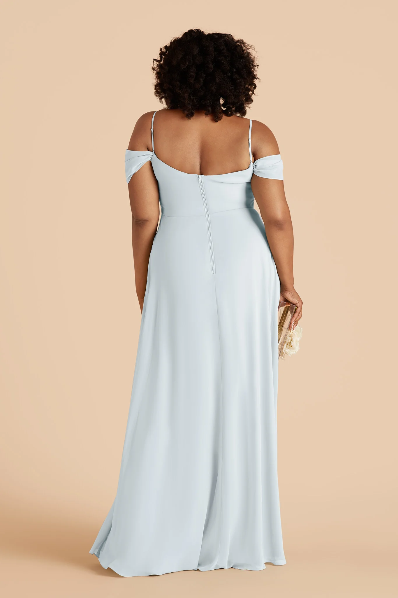 Devin Chiffon Dress - Mist Blue - Image 4