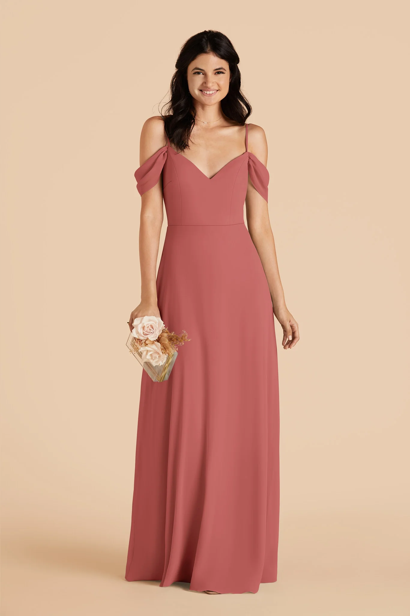 Devin Chiffon Dress - Mulberry