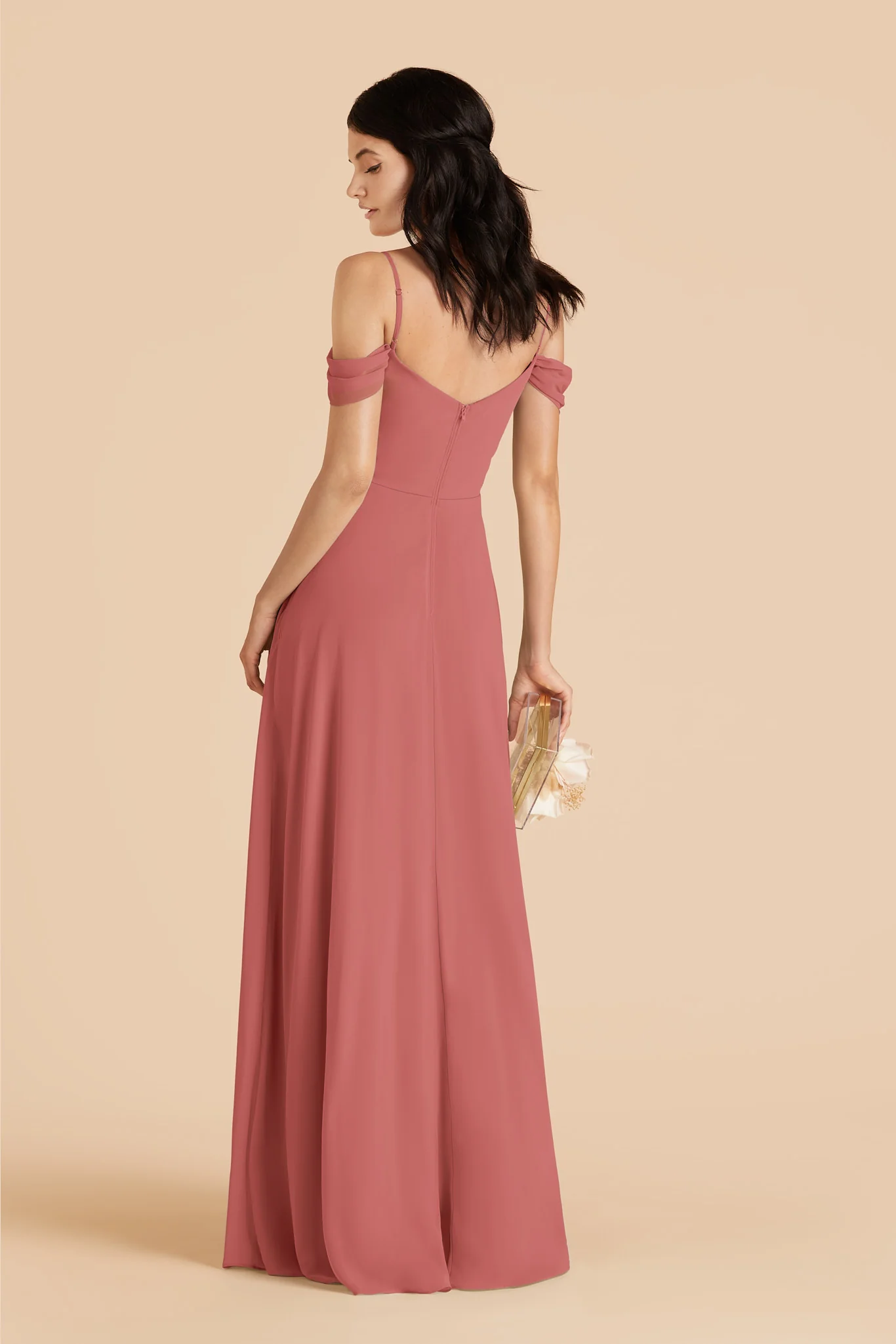 Devin Chiffon Dress - Mulberry - Image 3