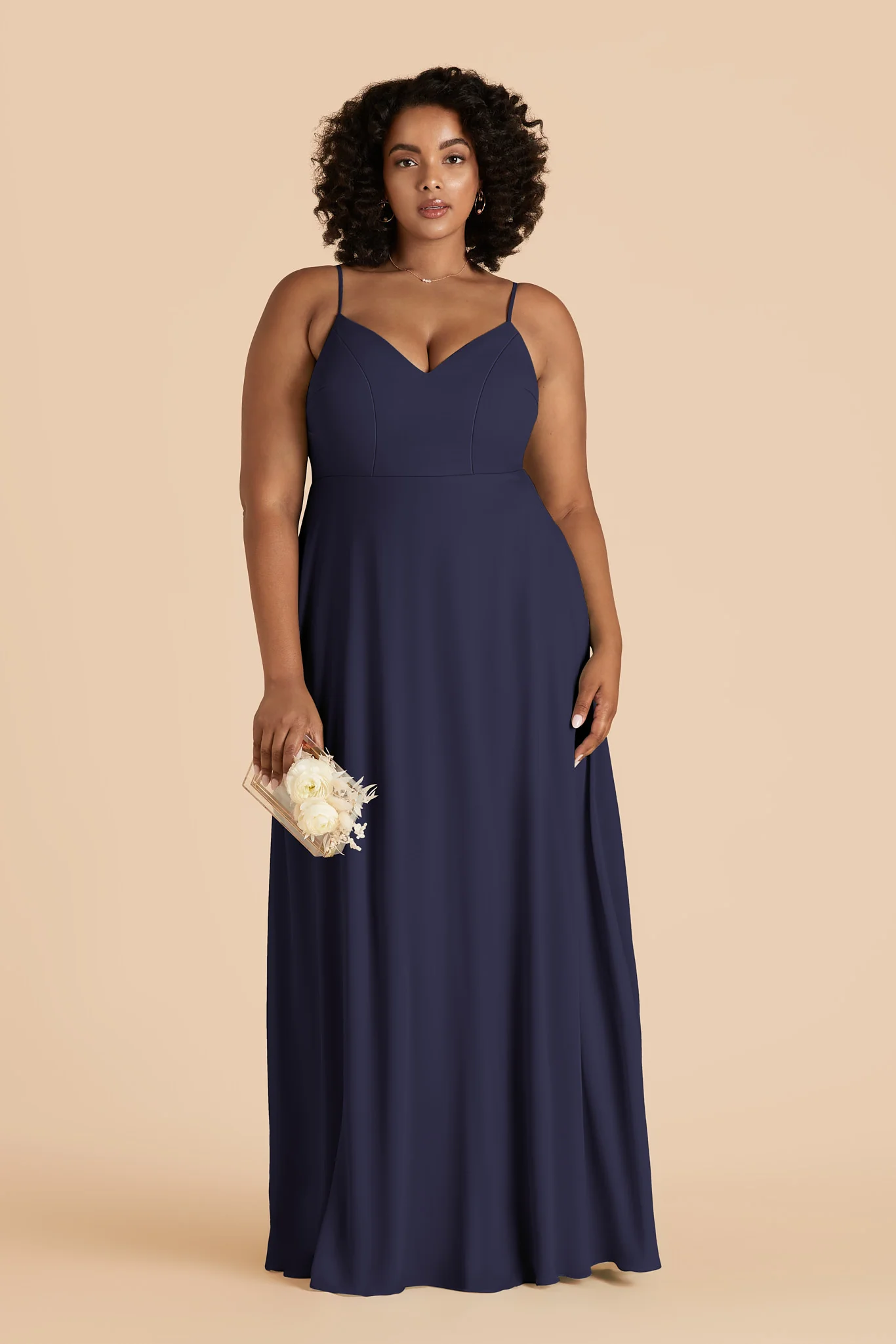 Devin Chiffon Dress - Navy - Image 2