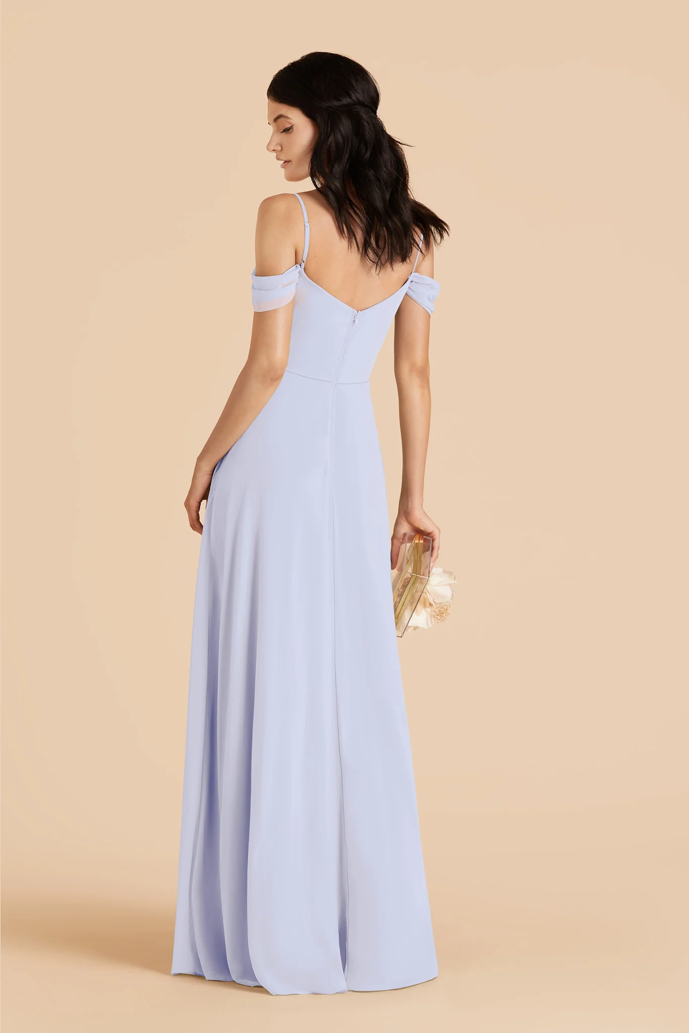 Devin Chiffon Dress - Periwinkle Blue - Image 3