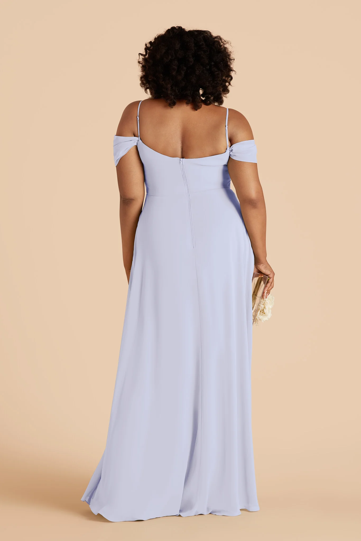Devin Chiffon Dress - Periwinkle Blue - Image 4