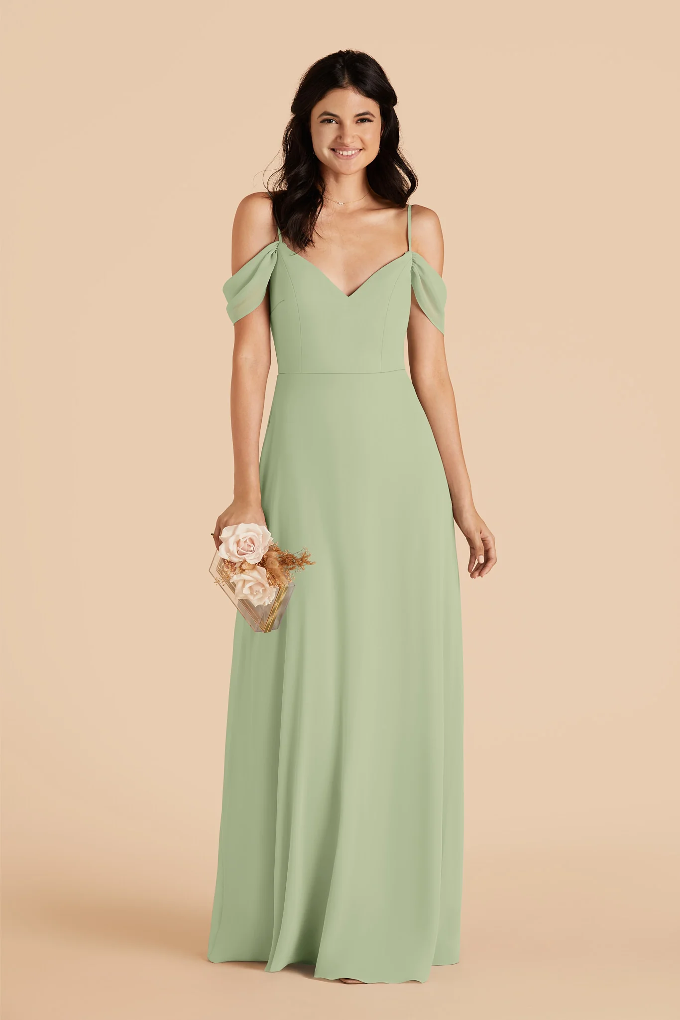 Devin Chiffon Dress - Pistachio