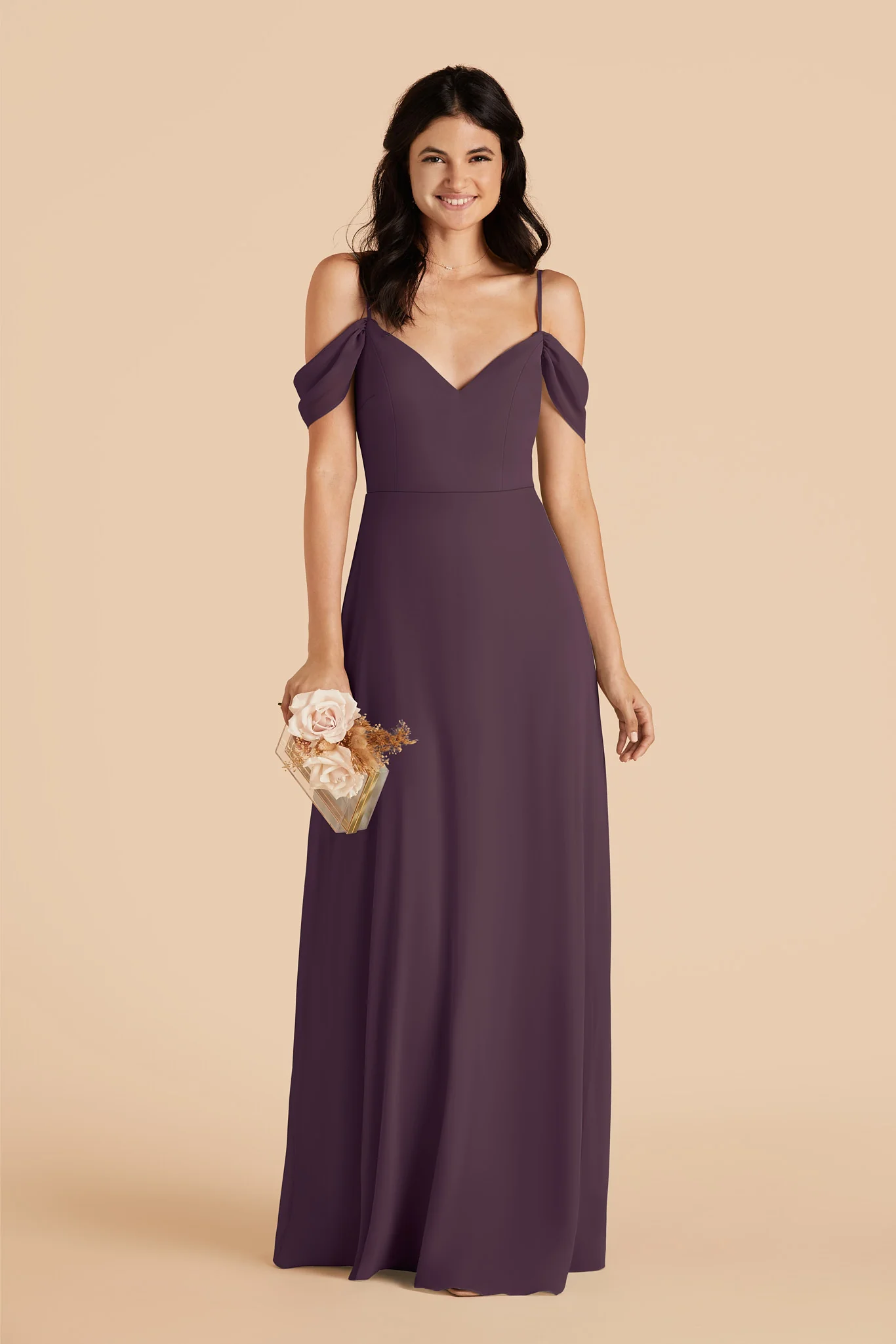 Devin Chiffon Dress - Plum