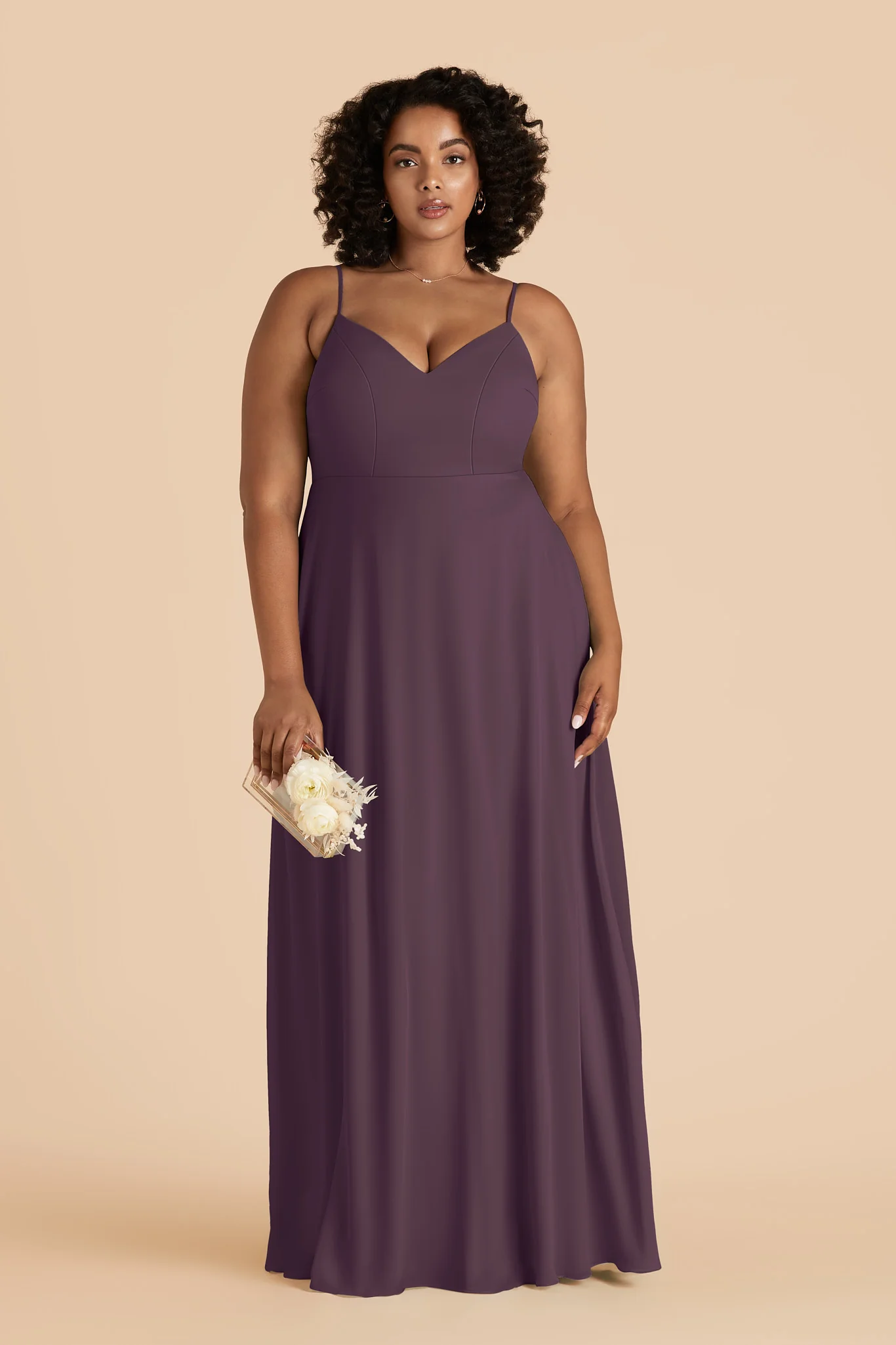 Devin Chiffon Dress - Plum - Image 2