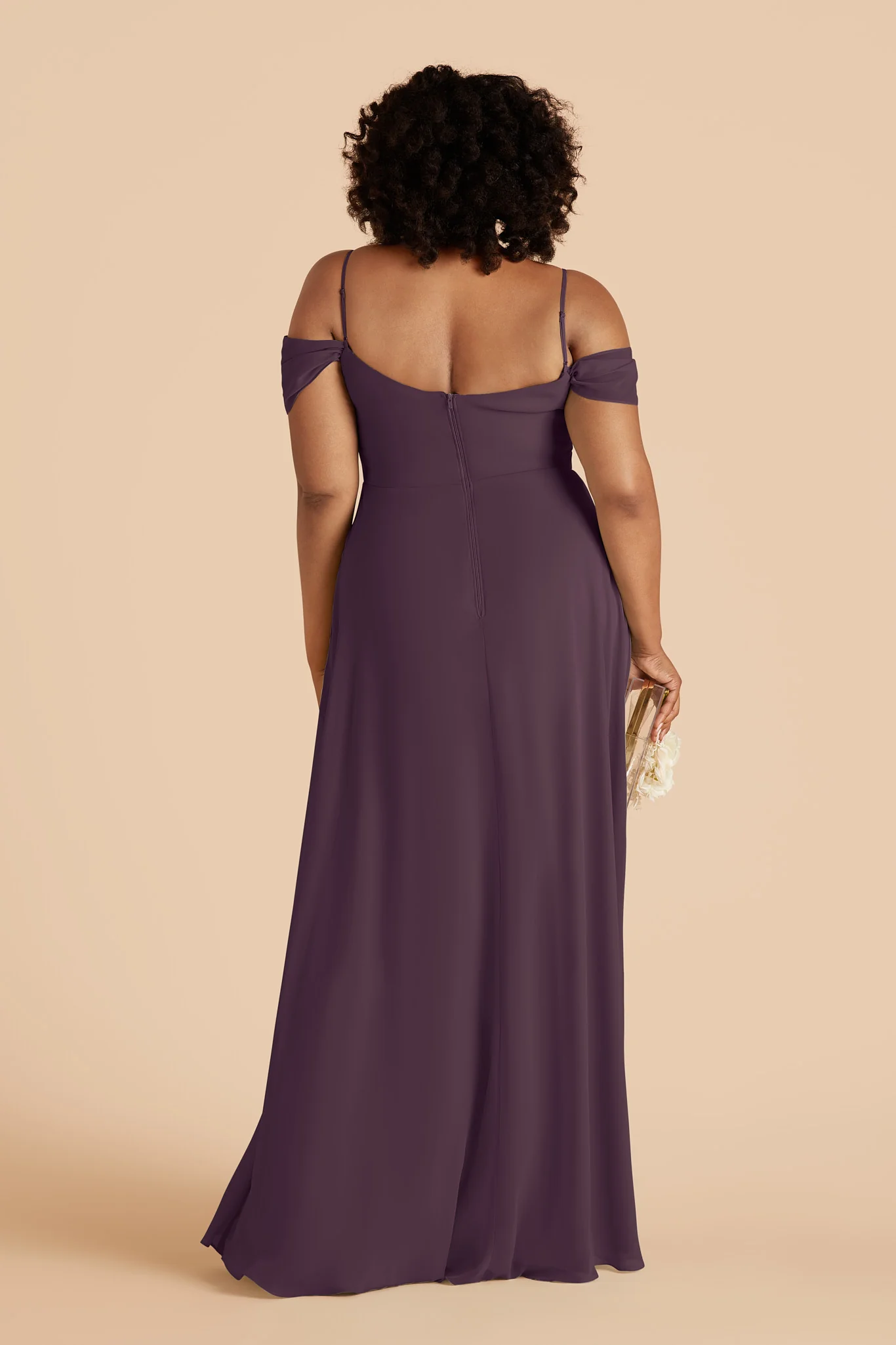 Devin Chiffon Dress - Plum - Image 4