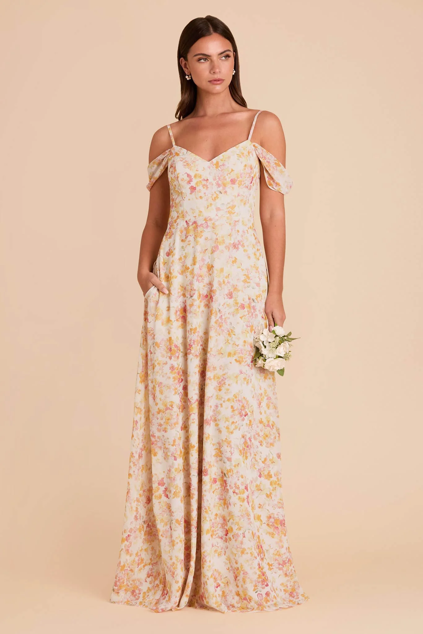 Devin Chiffon Dress - Pressed Floral - Image 3