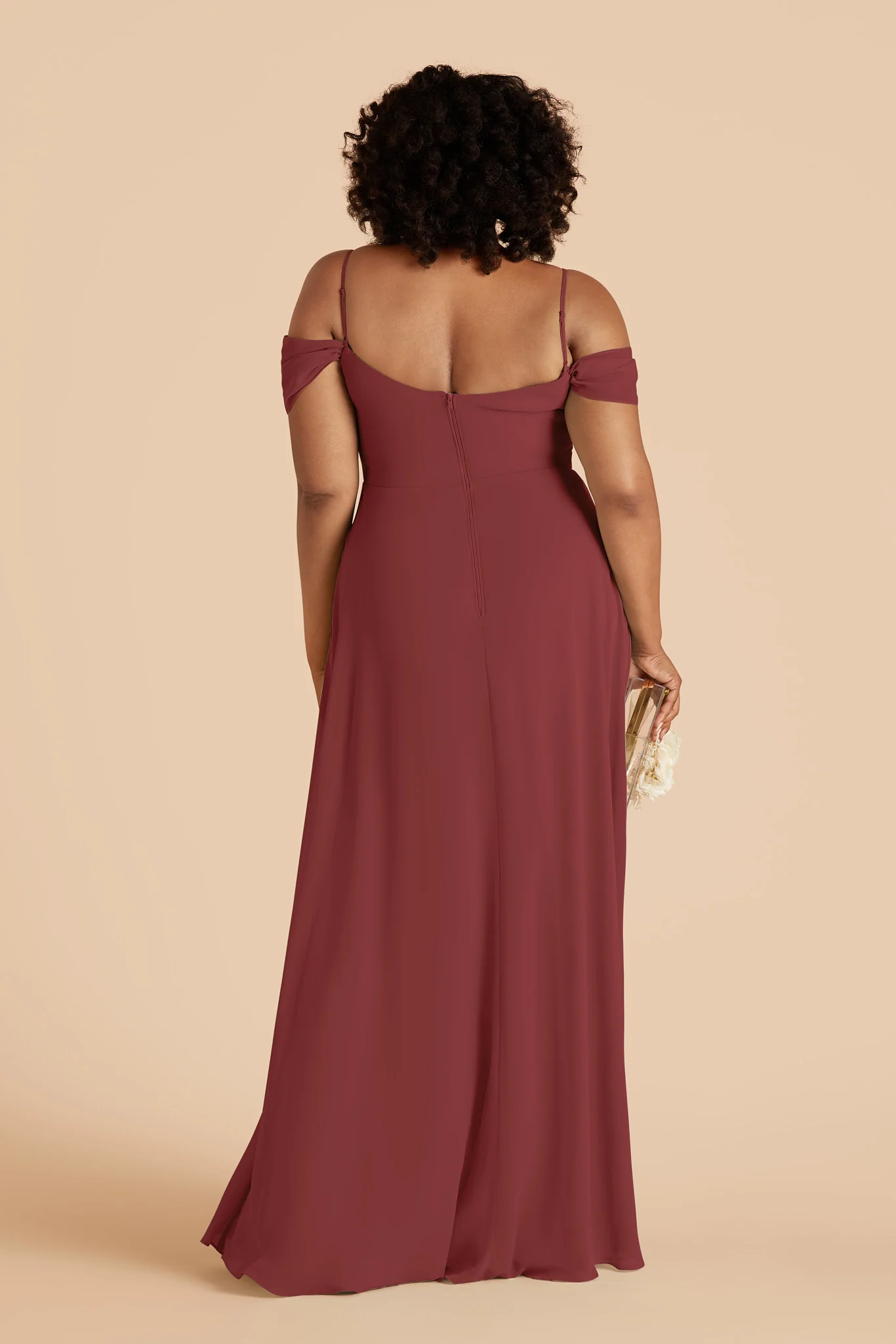 Devin Chiffon Dress - Rosewood - Image 4