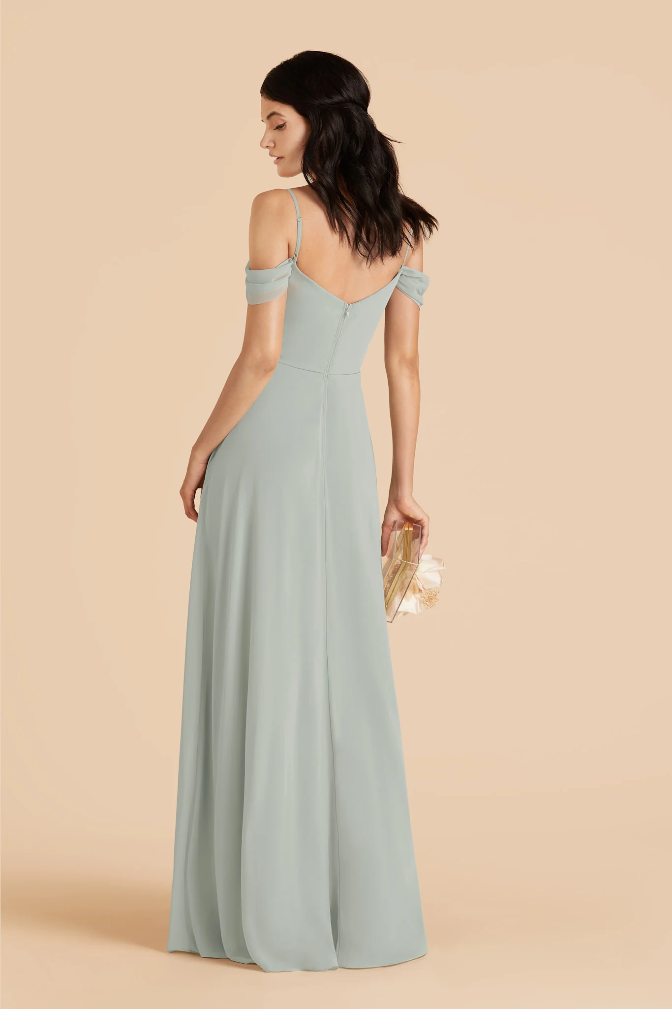 Devin Chiffon Dress - Sage - Image 3