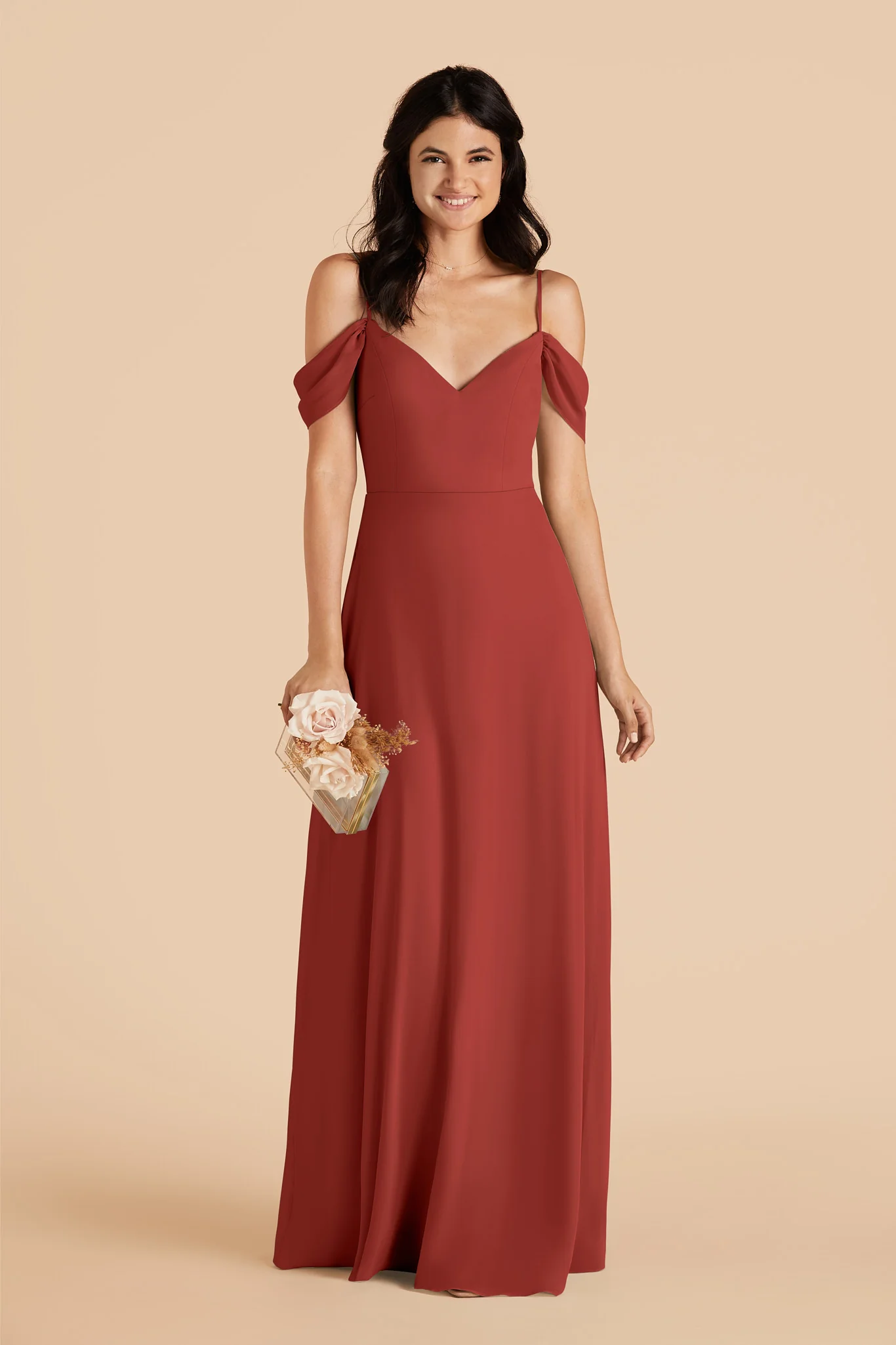 Devin Chiffon Dress - Spice