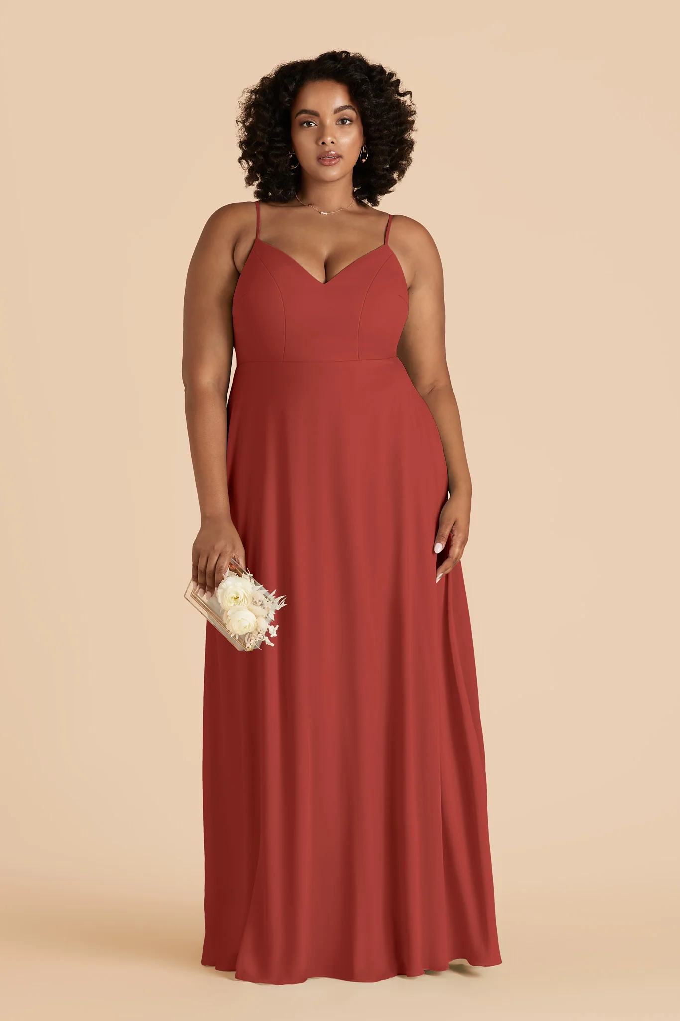 Devin Chiffon Dress - Spice - Image 2
