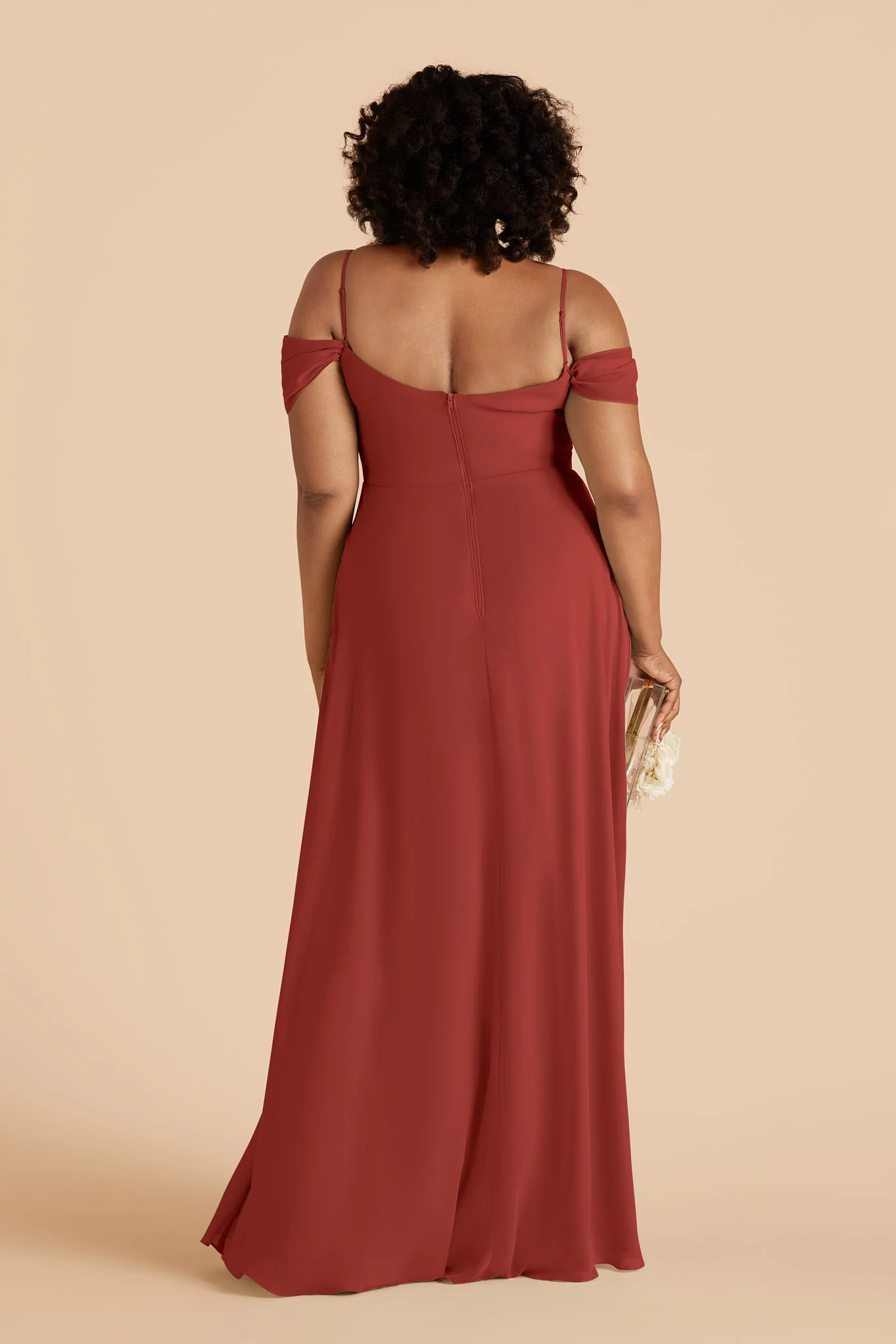 Devin Chiffon Dress - Spice - Image 4