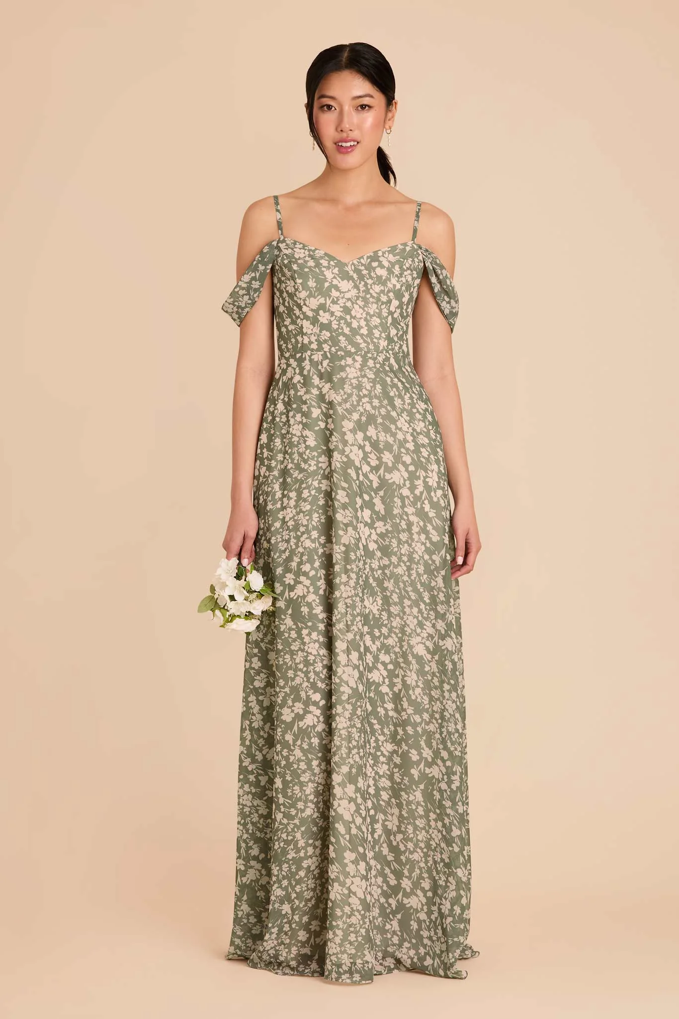 Devin Chiffon Dress - Thyme Dreamy Floral