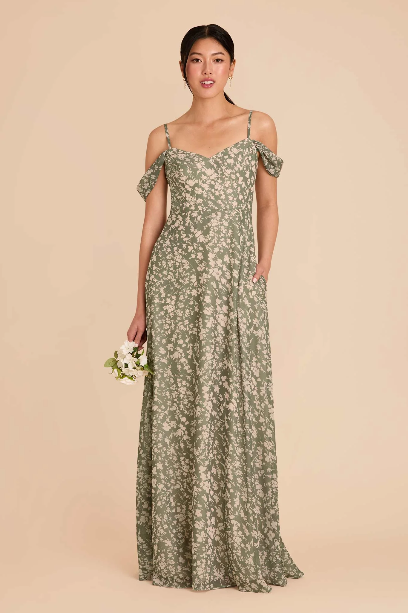 Devin Chiffon Dress - Thyme Dreamy Floral - Image 3
