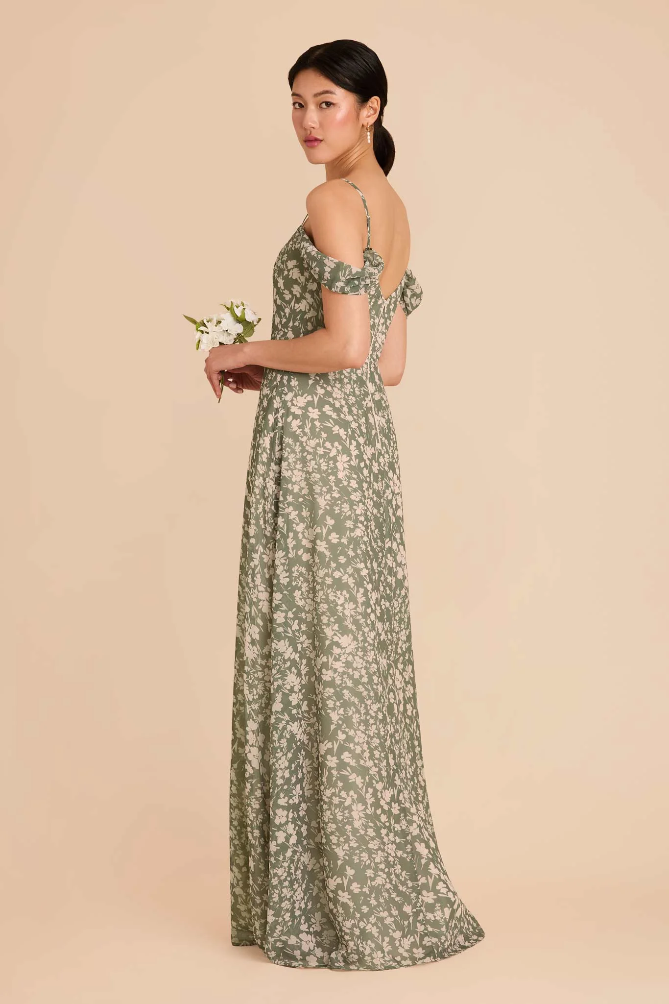 Devin Chiffon Dress - Thyme Dreamy Floral - Image 4