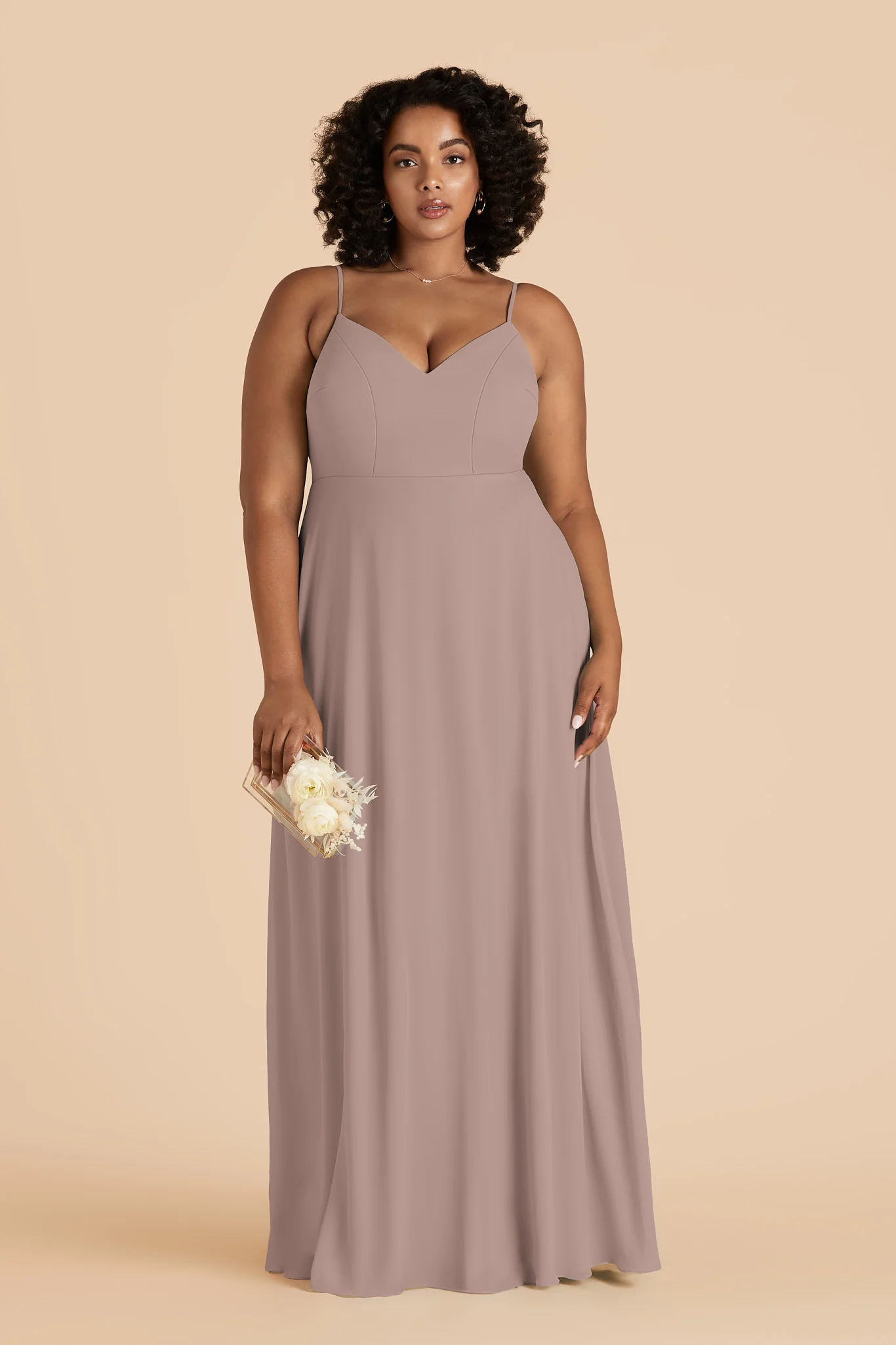 Devin Chiffon Dress - Toffee - Image 3