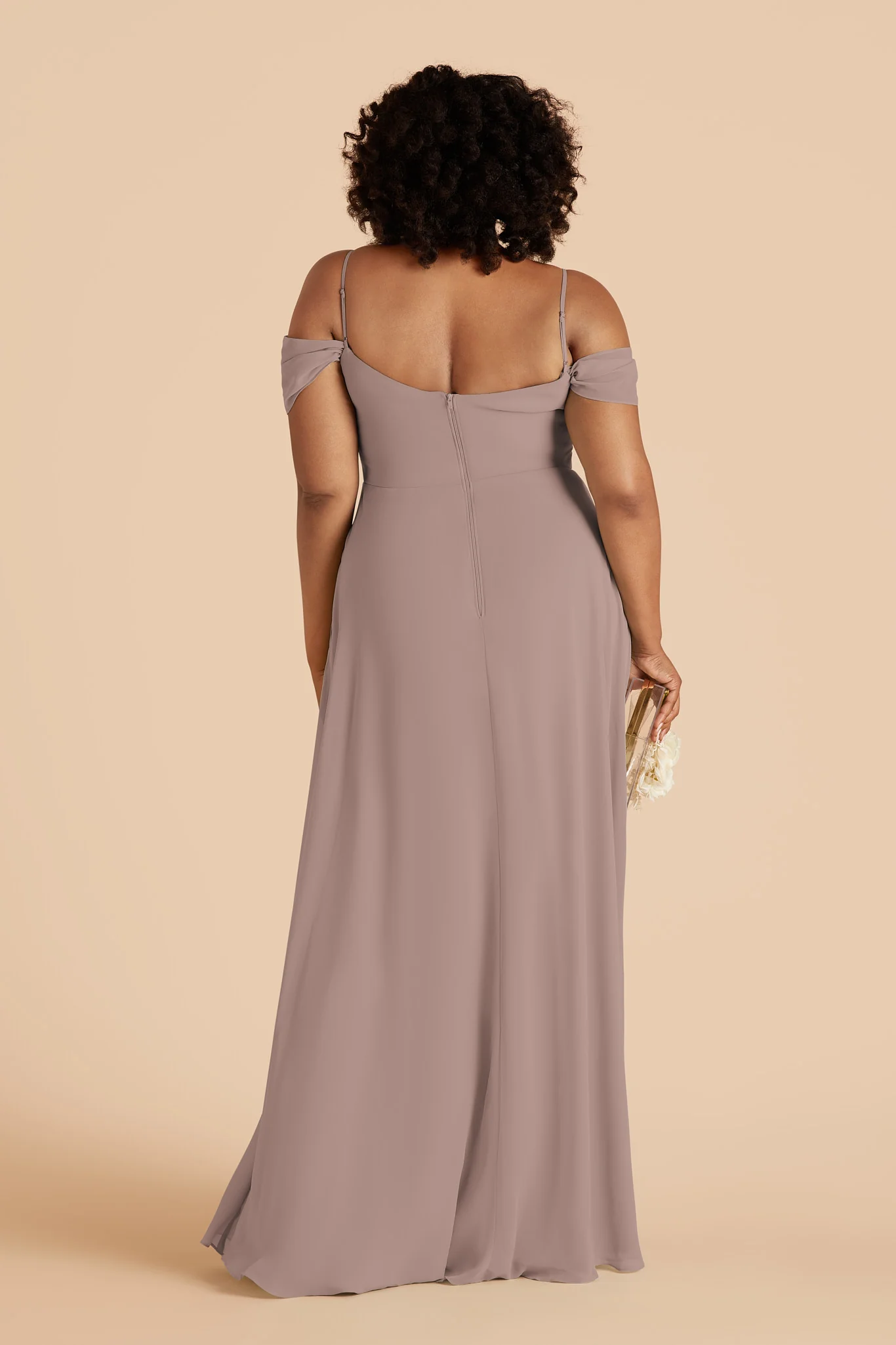 Devin Chiffon Dress - Toffee - Image 4